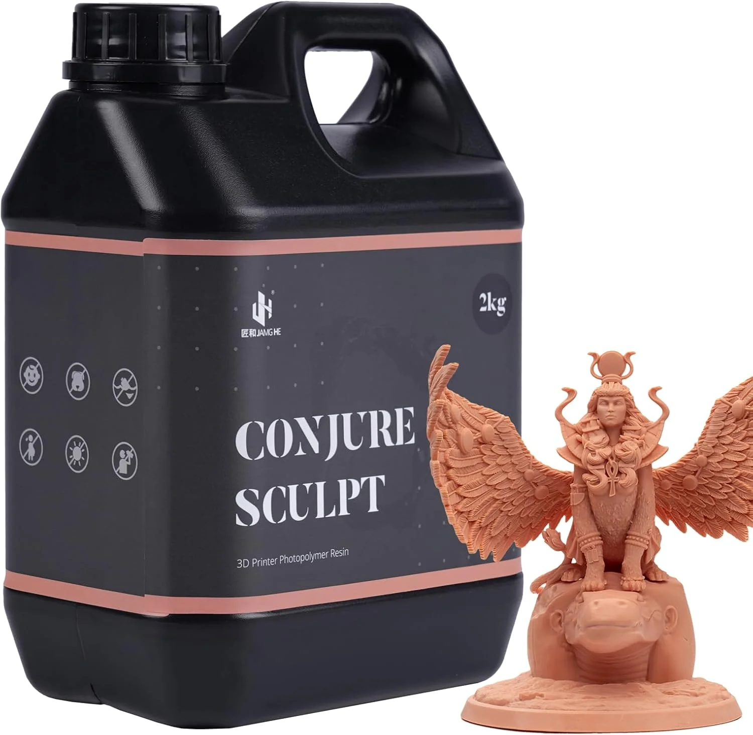 رزین مجسمه سازی Chitu Systems با وزن ۲ کیلوگرم، رزین پرینتر سه بعدی با جزئیات بسیار بالا، بهترین برای مینیاتورها و قطعات نمایشی، پرینت سه بعدی LCD (بژ، ۲۰۰۰ گرم)