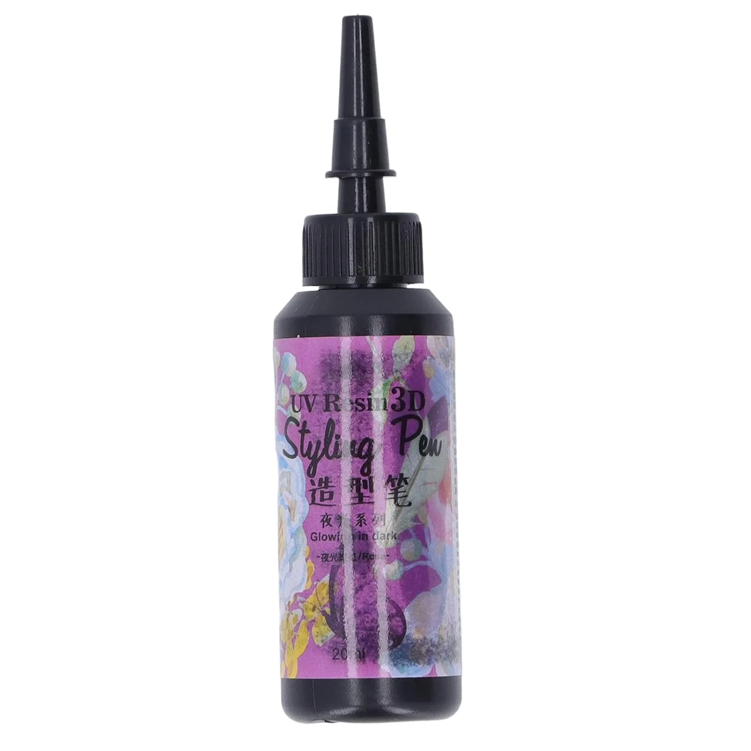 رزین UV درخشان با رنگ زنده Tnfeeon، طراحی به شکل قلم با خشک شدن سریع، برای کاردستی کودکان و ساخت جواهرات (قرمز گل رز درخشان)