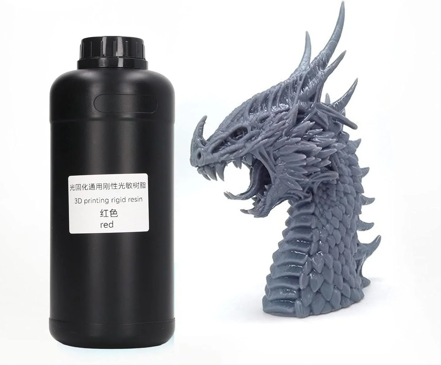 رزین کیورینگ UV پرینت سه بعدی، رزین پرینتر سه بعدی DLP LCD کارآمد برای سطوح براق، رزین حساس به نور 1000 میلی لیتری برای قطعات رومیزی یا صنعتی (قرمز)