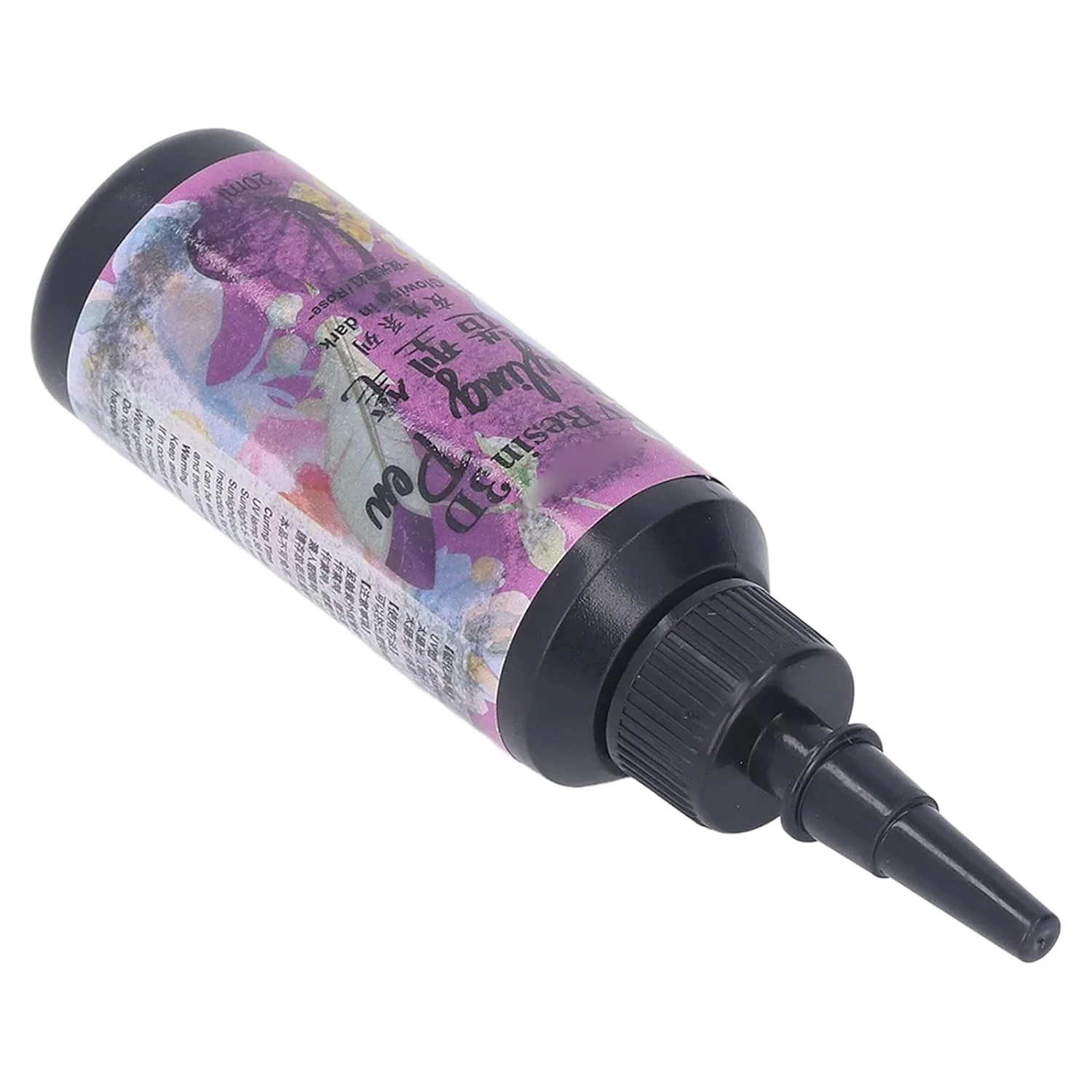 رزین UV درخشان با رنگ زنده Tnfeeon، طراحی به شکل قلم با خشک شدن سریع، برای کاردستی کودکان و ساخت جواهرات (قرمز گل رز درخشان)