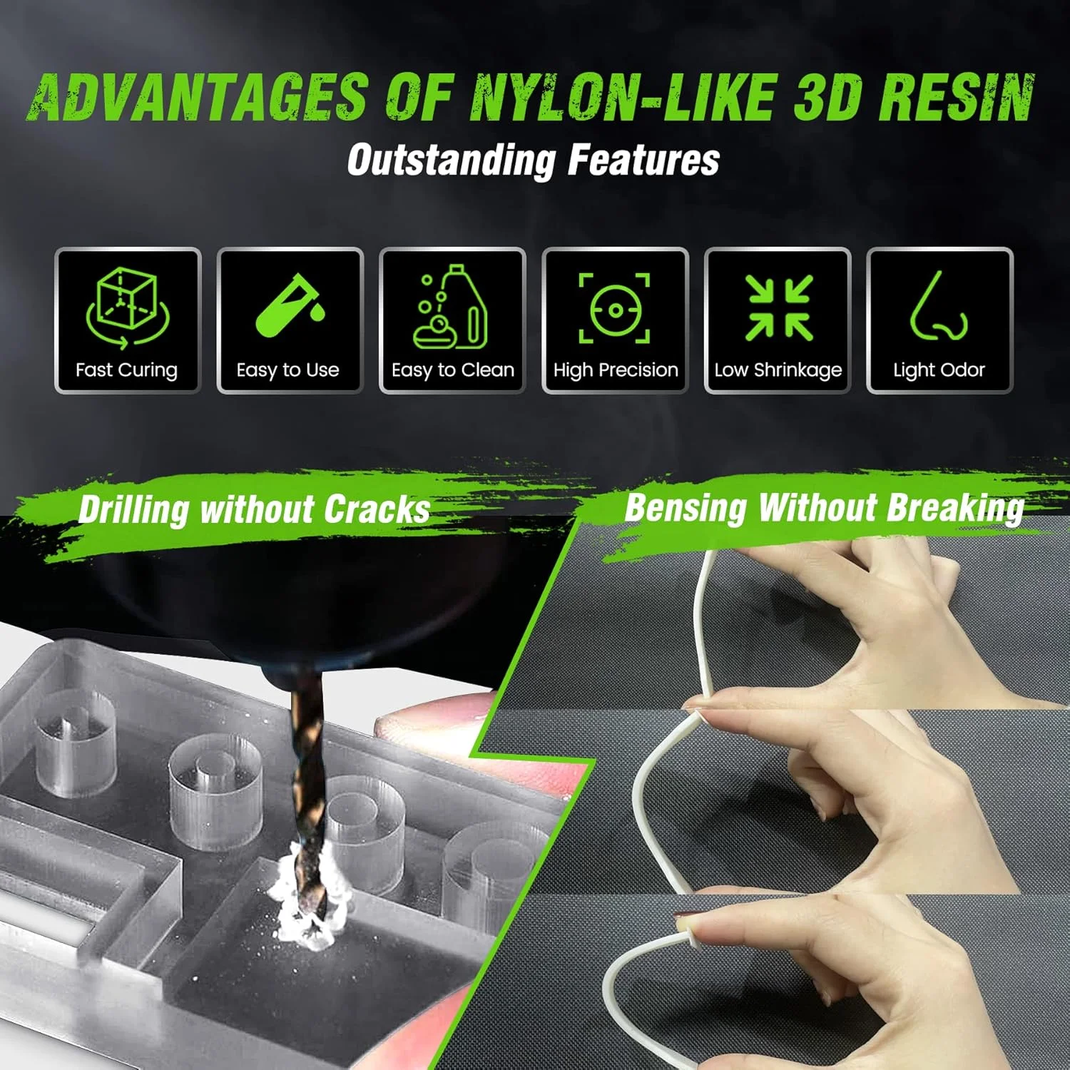 رزین PA مانند SUNLU، رزین پرینتر سه بعدی، 1000 گرم، بژ