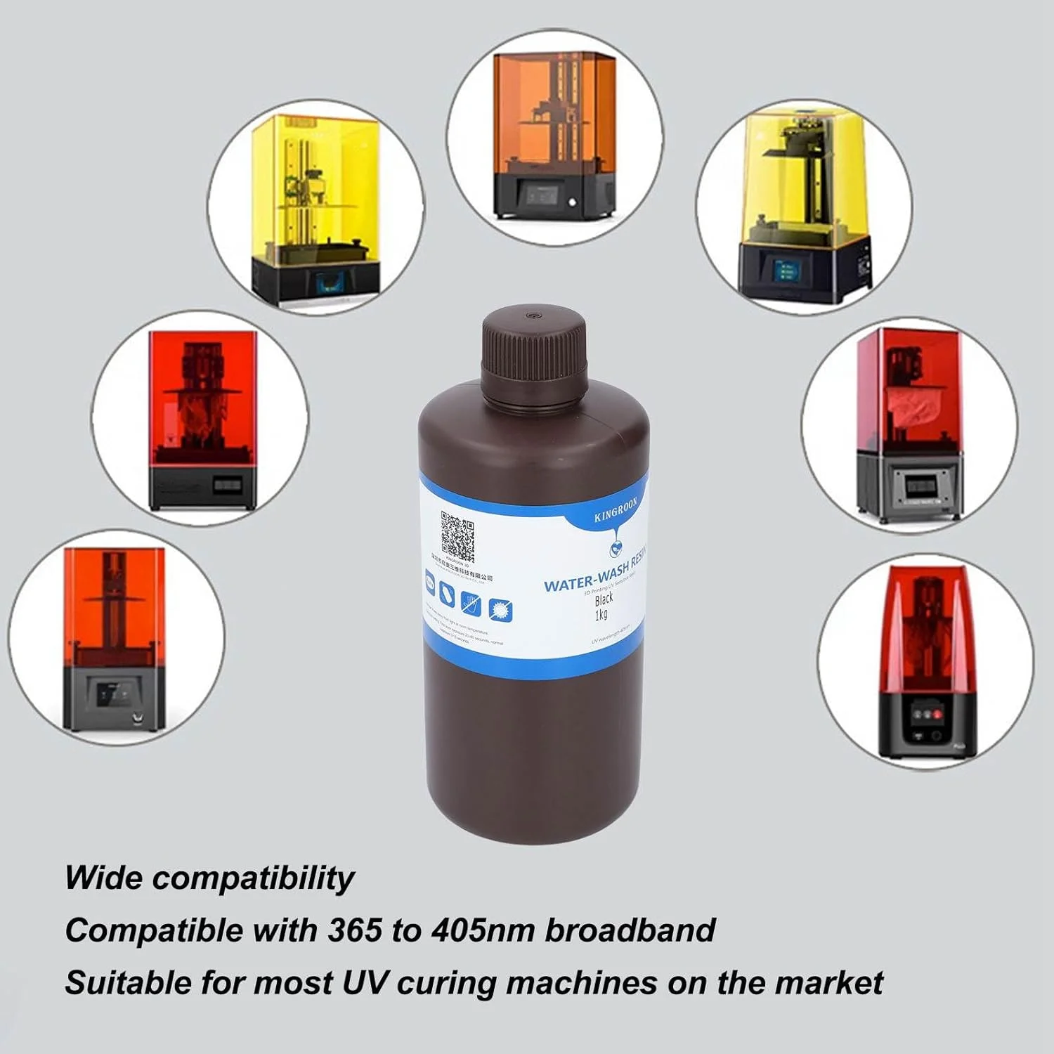 رزین چاپ، رزین UV، مشکی براق، وضوح بالا، سازگار با اکثر پرینترهای سه بعدی، استفاده آسان برای ریخته گری جواهرات، 1 کیلوگرم، مایع چاپ سه بعدی رزین چاپ، رزین UV، مشکی براق، وضوح بالا، سازگار با اکثر پرینترهای سه بعدی، استفاده آسان برای ریخته گری جواهرات، 1 کیلوگرم، مایع چاپ سه بعدی