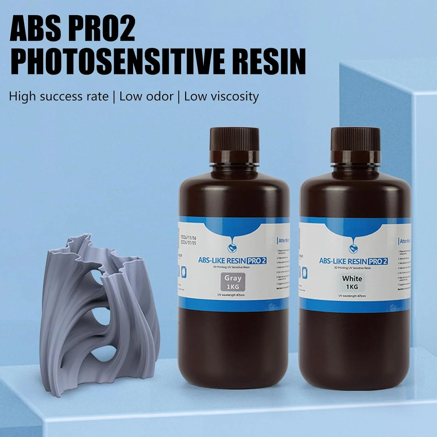 رزین فرابنفش 405 نانومتری پرینتر سه بعدی شبیه ABS برای پرینترهای LCD DLP، رزین مایع با پخت سریع