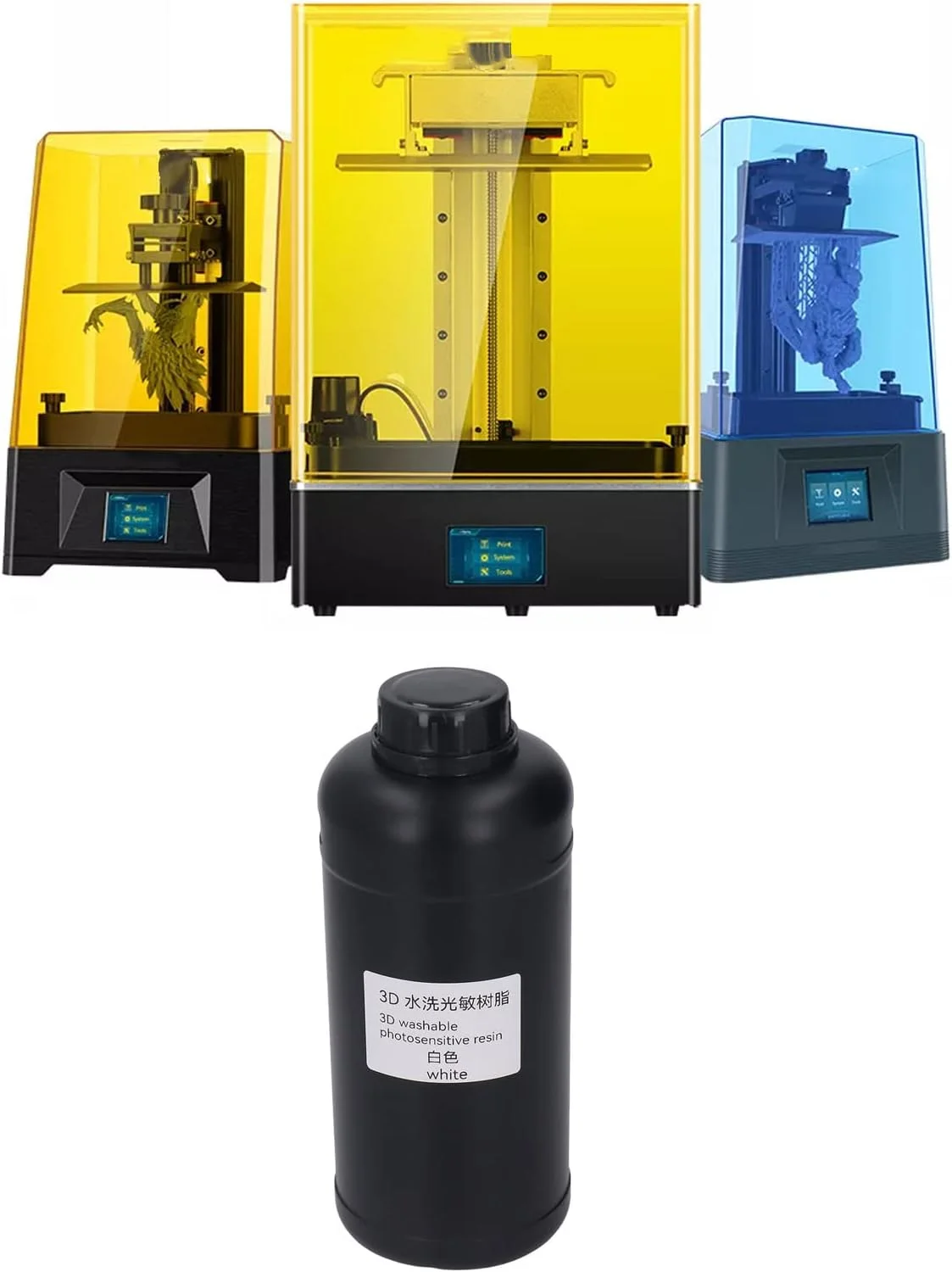 رزین فوتوپلیمری، رزین قابل شستشوی چاپ سه بعدی با استحکام بالا برای مدل دندانپزشکی (سفید)