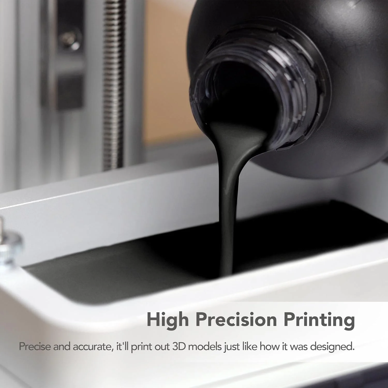 رزین پرینت سه بعدی سخت و مقاوم Phrozen Rock-Black، یک کیلوگرم