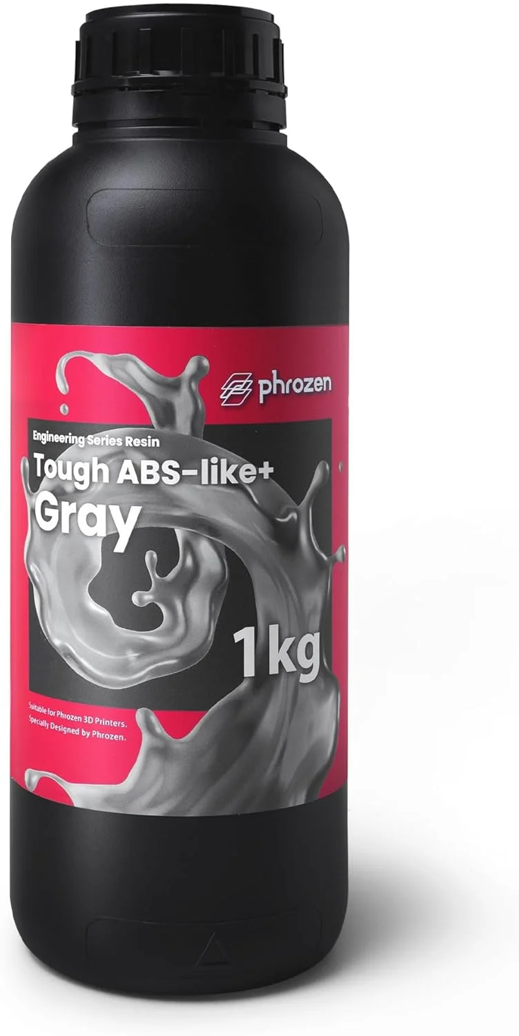 رزین کاربردی پرینتر سه بعدی Phrozen [سخت: مشابه ABS+، خاکستری]، رزین فوتوپلیمری سخت با طول موج 405 نانومتر DLP LCD UV برای مدل های پلاستیکی، اکشن فیگورها، کاربردهای صنعتی، نمونه سازی (1 کیلوگرم)