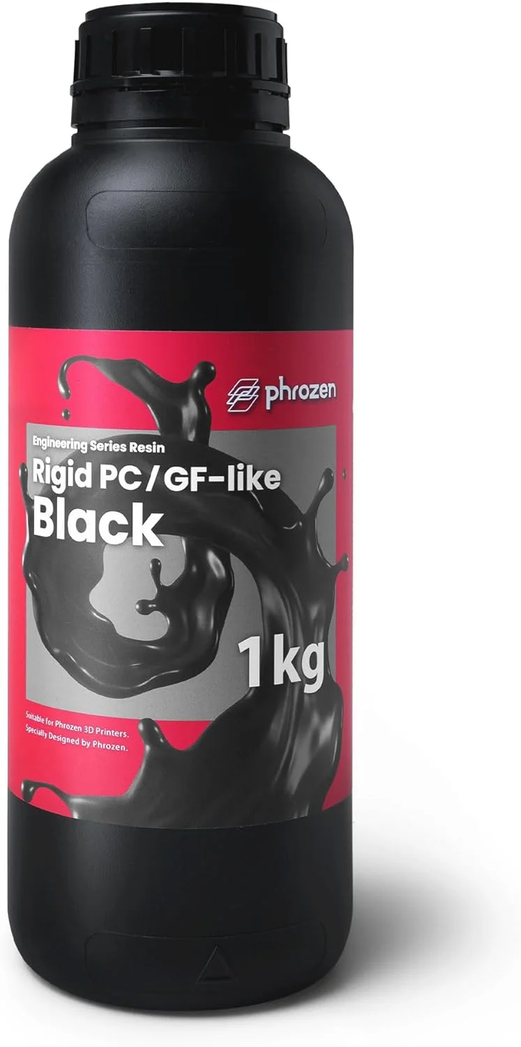 رزین کاربردی پرینتر سه بعدی Phrozen [سخت: مشابه PC/GF، مشکی]، رزین فوتوپلیمری سخت و مقاوم با طول موج 405 نانومتر DLP LCD UV برای مدل های پلاستیکی، دستگاه های 3C، کاربردهای صنعتی، نمونه سازی (1 کیلوگرم)