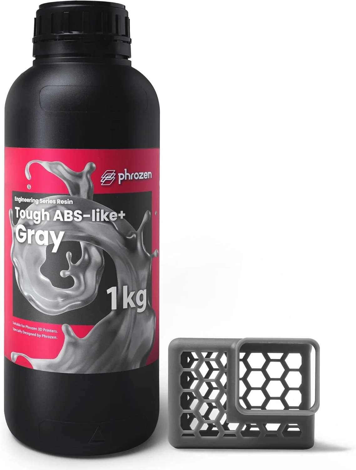 رزین کاربردی پرینتر سه بعدی Phrozen [سخت: مشابه ABS+، خاکستری]، رزین فوتوپلیمری سخت با طول موج 405 نانومتر DLP LCD UV برای مدل های پلاستیکی، اکشن فیگورها، کاربردهای صنعتی، نمونه سازی (1 کیلوگرم)