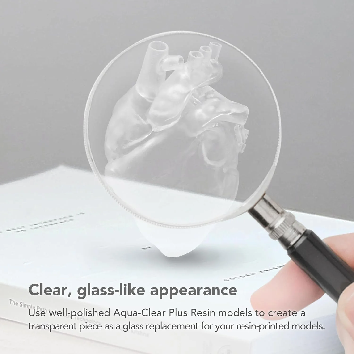 رزین سریع پرینتر سه بعدی Phrozen [Aqua Clear Plus]، رزین فوتوپلیمری کیورینگ UV ال سی دی 405 نانومتری، انقباض کم، دید شفاف، بوی کم، غیر شکننده، چاپ آسان، چاپ سریع