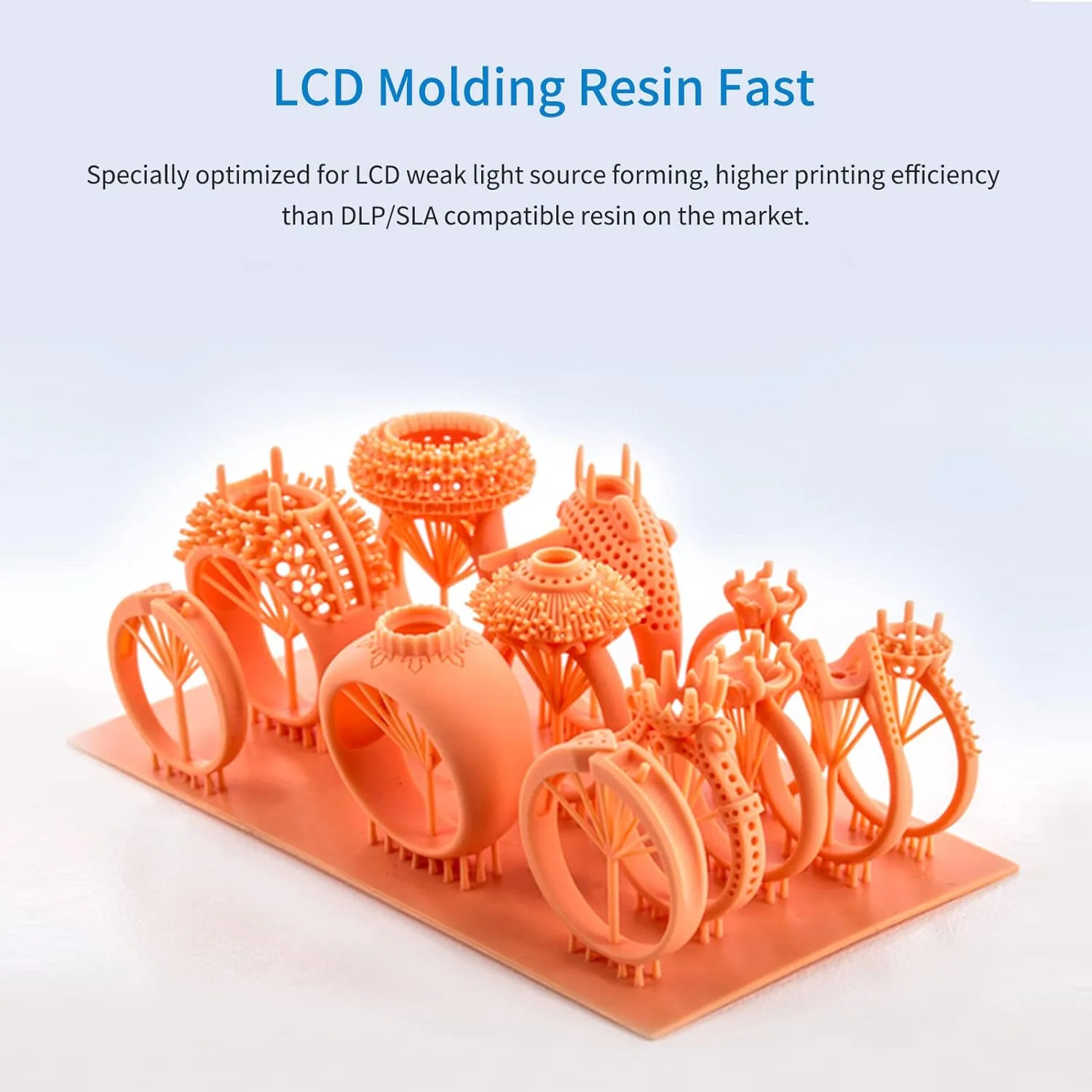 رزین حساس به نور OUNA، رزین سخت پرینتر سه بعدی با سختی 95D، بطری آلومینیومی مواد چاپ مایع برای پرینتر LCD با نور باند 395-405 نانومتر، 1000 گرم رنگ خاکستری