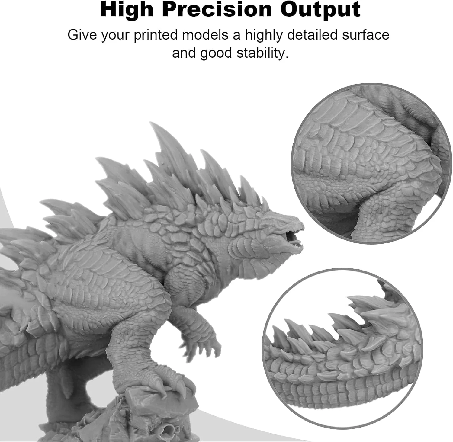 رزین پرینتر سه بعدی استاندارد پرو X110، رزین کیورینگ UV با طول موج 405 نانومتر با چقرمگی و استحکام بالا، رزین فوتوپلیمری کیورینگ سریع برای پرینت سه بعدی LCD DLP (خاکستری روشن، 1000 گرم)