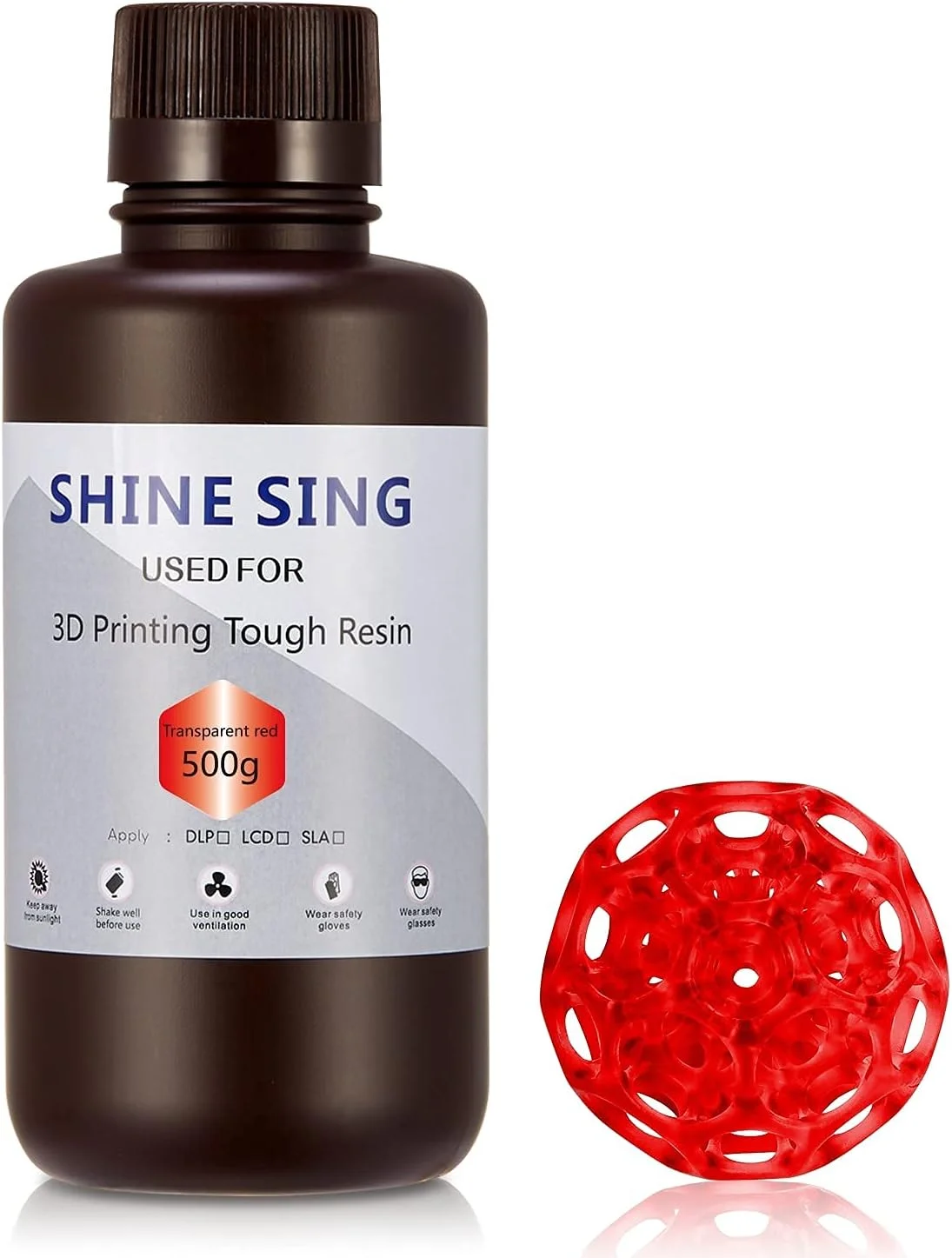 رزین پرینتر سه بعدی، SHINE SING رزین فوتوپلیمری مایع 1 کیلوگرمی، ماده چاپ رزین حساس به UV LCD برای چاپ سه بعدی LCD