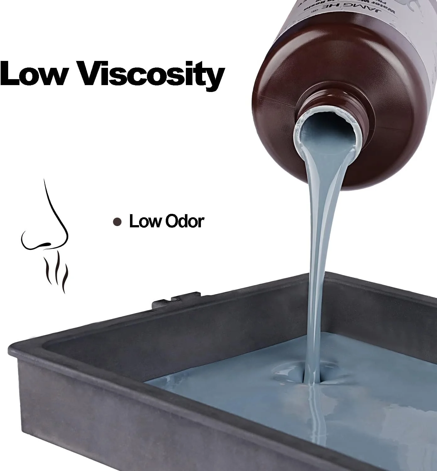 رزین پرینتر سه بعدی JamgHe 10K قابل شستشو با آب برای پرینترهای LCD DLP SLA 405 نانومتری، فوتوپلیمر UV-Curing سریع، دقت بالا، بوی کم، رزین استاندارد (خاکستری سحابی، 1000 گرم) رزین پرینتر سه بعدی JamgHe 10K قابل شستشو با آب برای پرینترهای LCD DLP SLA 405 نانومتری، فوتوپلیمر UV-Curing سریع، دقت بالا، بوی کم، رزین استاندارد (خاکستری سحابی، 1000 گرم)