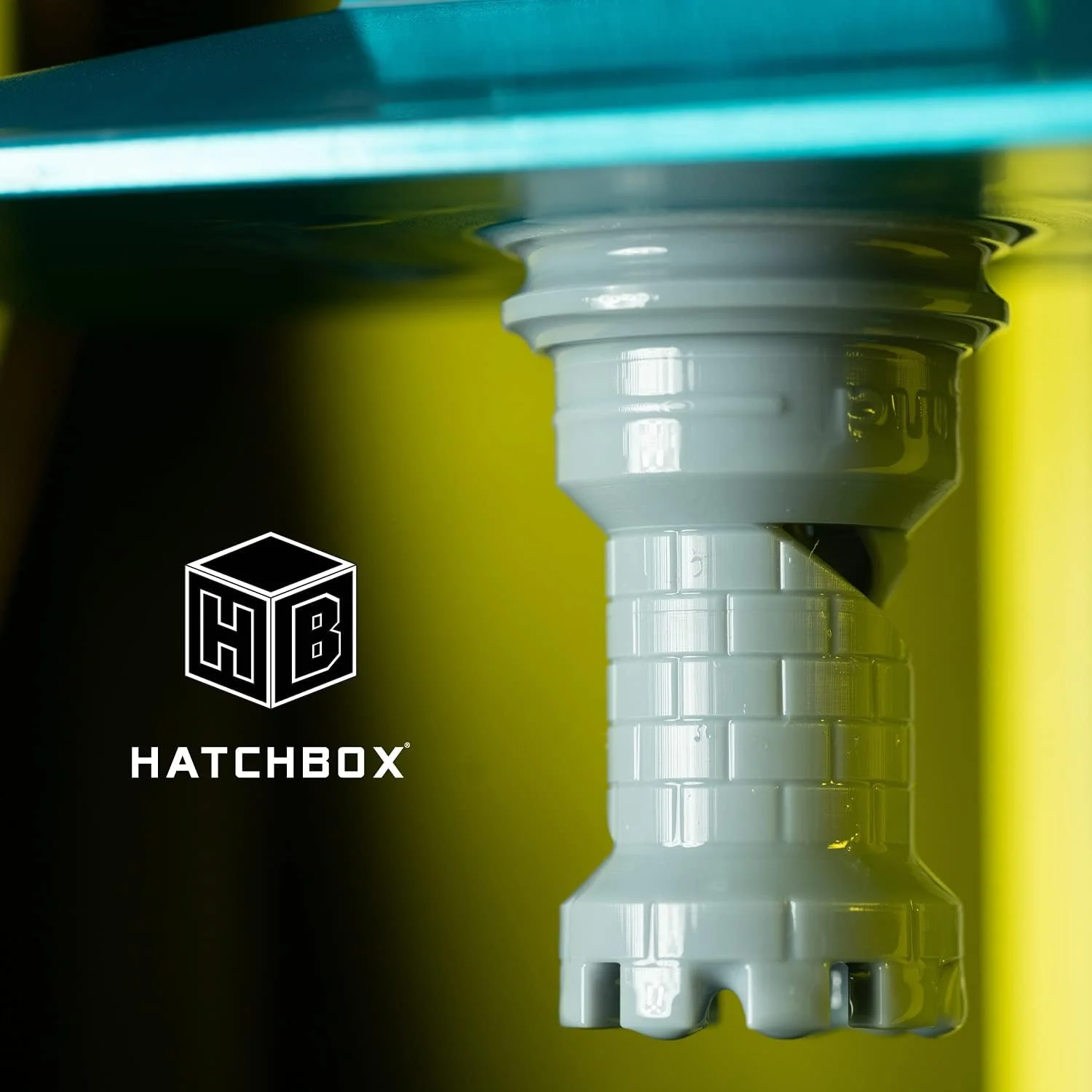 رزین پرینتر سه بعدی HATCHBOX، رزین فوتوپلیمری با دقت بالا و غیر شکننده با طول موج 405 نانومتر برای چاپ LCD DLP، بطری 500 میلی لیتری - سبز شفاف