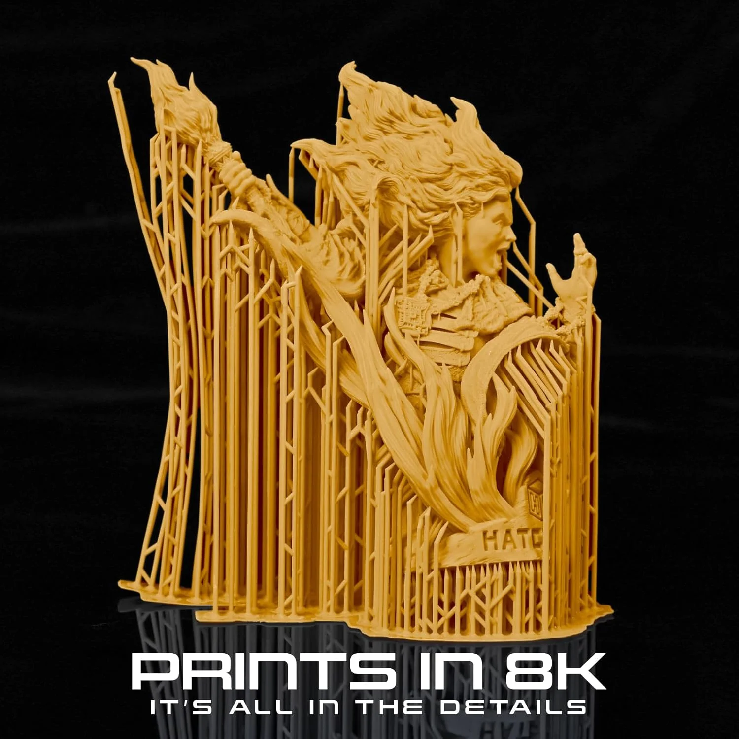 رزین پرینتر سه بعدی HATCHBOX Pro، رزین پلیمری حساس به نور UV با بوی کم و دقت بالا 405 نانومتر برای پرینت LCD DLP، 1000 گرم زرد