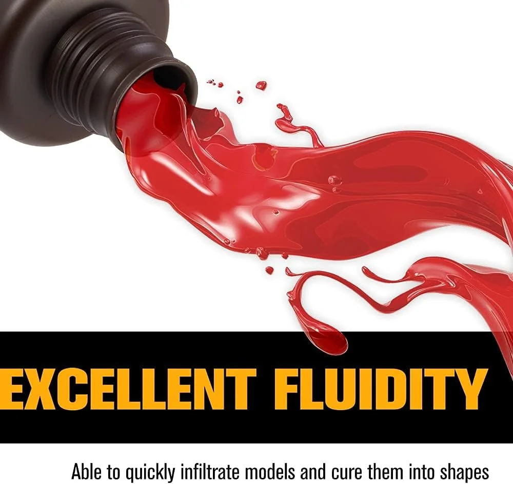 رزین پرینتر سه بعدی، SHINE SING رزین فوتوپلیمری مایع 1 کیلوگرمی، ماده چاپ رزین حساس به UV LCD برای چاپ سه بعدی LCD