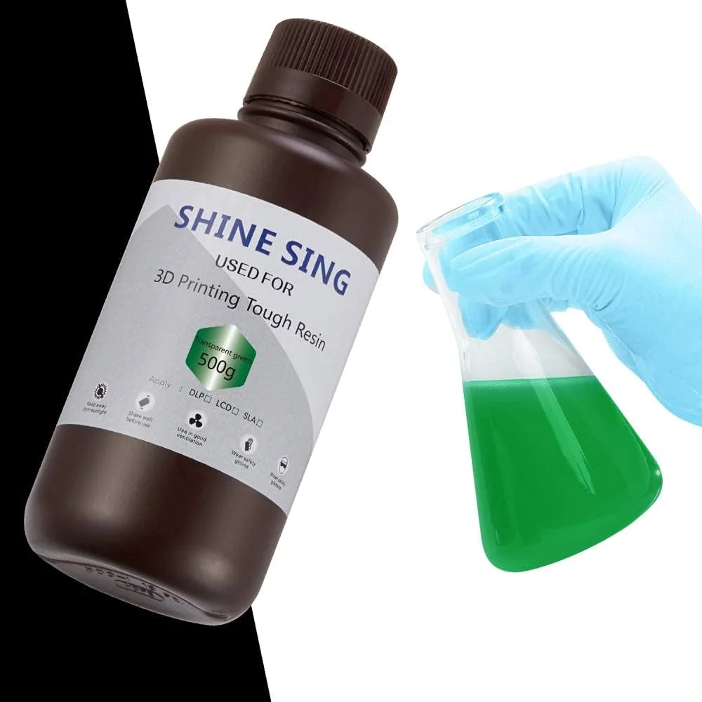 رزین پرینتر سه بعدی، 500 گرم رزین حساس به UV LCD، ماده چاپ مایع، رزین حساس به نور با دقت بالا و پخت سریع برای پرینت سه بعدی