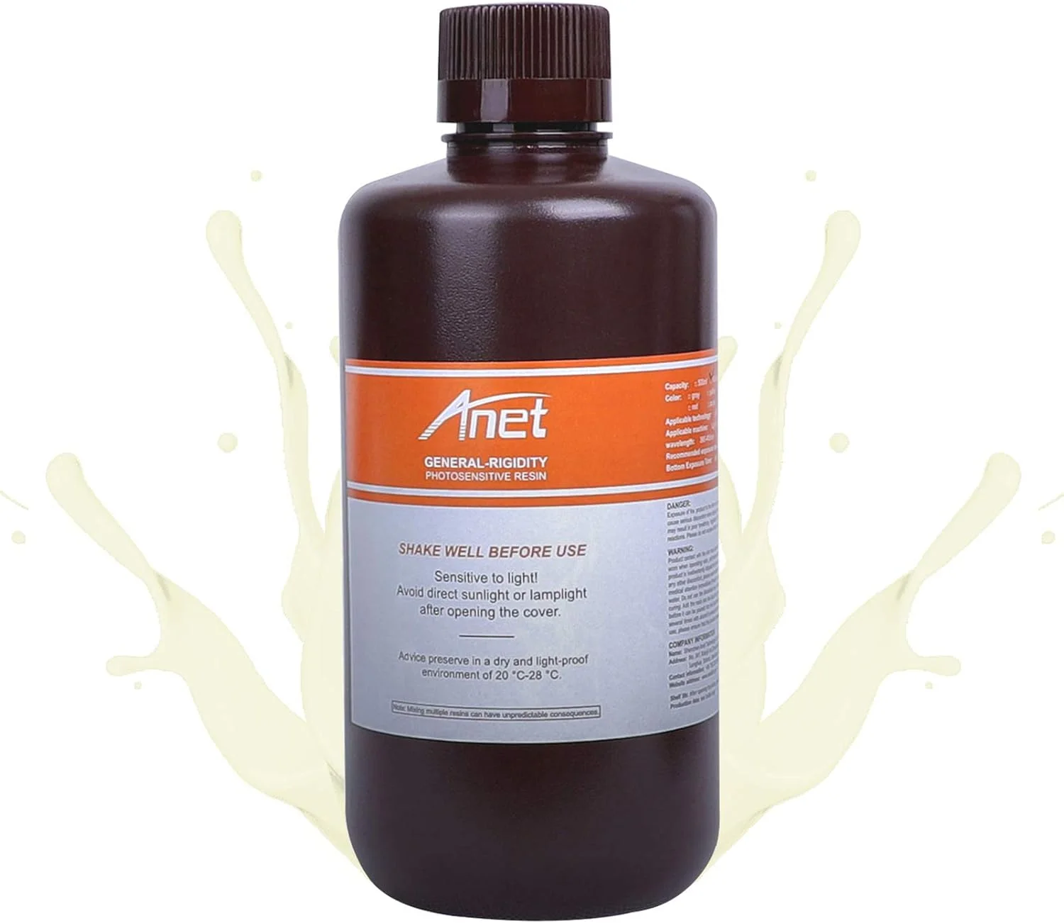 رزین سریع الاثر چند منظوره 405 نانومتری، رزین پلیمری استاندارد با بوی کم، 1000 میلی لیتر برای پرینترهای سه بعدی DLP/LCD