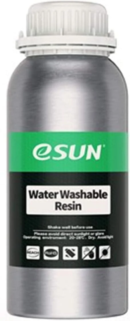رزین قابل شستشو با آب eSUN LCD UV 405 نانومتر برای پرینترهای سه بعدی LCD، رزین سریع برای پرینت سه بعدی، مواد چاپ سه بعدی مایع فوتوپلیمری با پخت سریع UV، 500 گرم قرمز شفاف