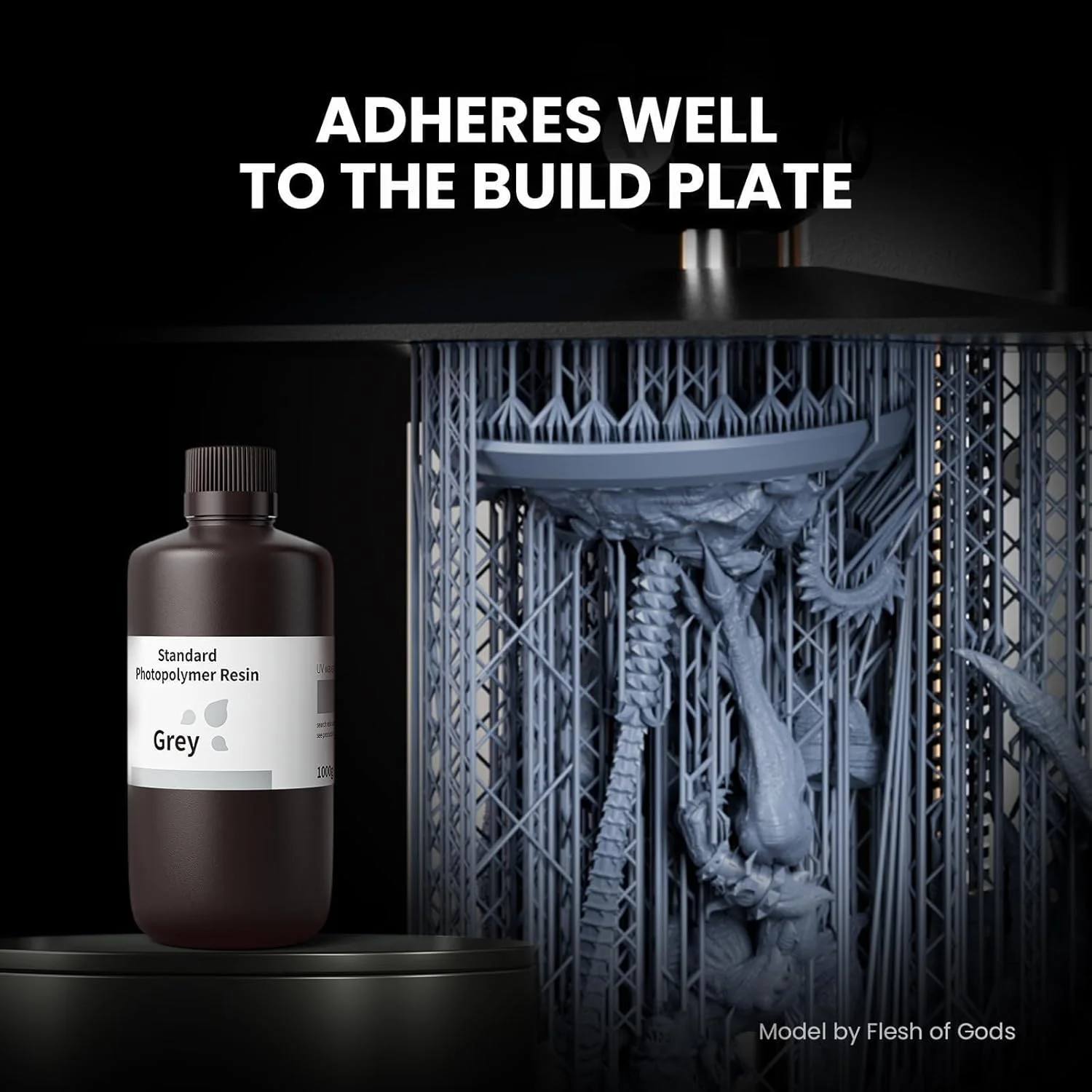 رزین استاندارد الگو برای پرینترهای سه بعدی LCD UV 405 نانومتر، رزین سه بعدی برای پرینتر سه بعدی LCD، رزین استاندارد فوتوپلیمر با دقت بالا و انقباض کم، رزین پرینتر سه بعدی (1000 گرم قرمز روشن)