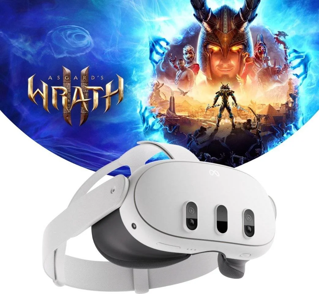 Meta Quest 3 با بسته نرمافزاری Asgard’s Wrath 2، رزولوشن 2064x2208 برای هر چشم، حافظه 512 گیگابایتی، کنترلرهای Touch Plus بدون حلقه، بازخورد لمسی TruTouch، صدای فضایی سه بعدی داخلی، سفید | QUEST-3 Meta Quest 3 با بسته نرمافزاری Asgard’s Wrath 2، رزولوشن 2064x2208 برای هر چشم، حافظه 512 گیگابایتی، کنترلرهای Touch Plus بدون حلقه، بازخورد لمسی TruTouch، صدای فضایی سه بعدی داخلی، سفید | QUEST-3