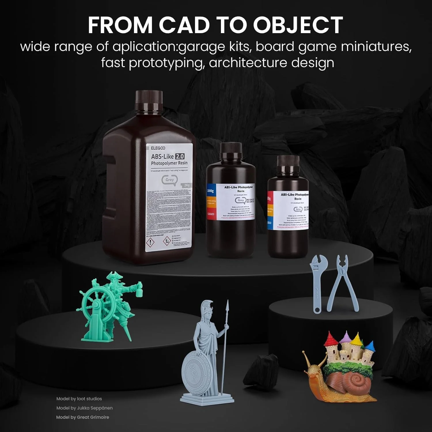 رزین سریع سه بعدی Elegoo، رزین پخت UV LCD، رزین فوتوپلیمر استاندارد 405 نانومتری برای چاپ سه بعدی LCD، ABS قرمز شفاف 1000 گرم