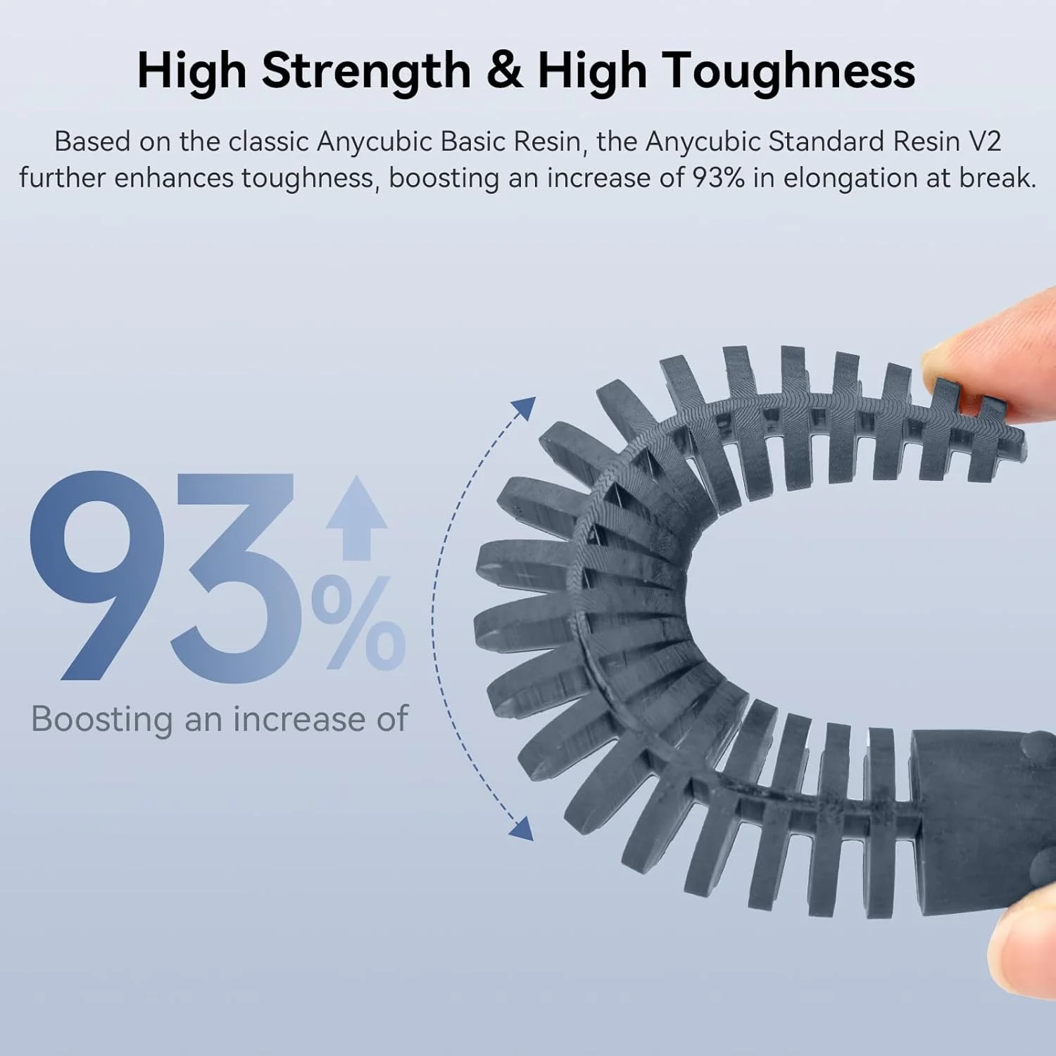 رزین پرینتر سه بعدی ANYCUBIC، رزین استاندارد 8K V2 ارتقا یافته، چقرمگی و استحکام بیشتر، بوی کمتر، رزین پرینت سه بعدی با دقت بالا برای همه پرینترهای سه بعدی رزینی LCD (خاکستری HD، 1 کیلوگرم)