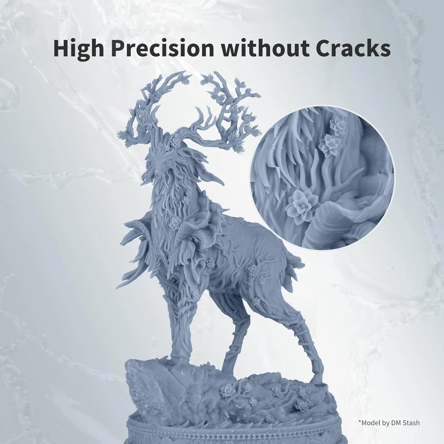 رزین قابل شستشو با آب ANYCUBIC، رزین پرینتر سه بعدی با ویسکوزیته کم و چاپ سریع، رزین UV کیورینگ 405 نانومتری با دقت بالا، رزین فوتوپلیمری برای چاپ سه بعدی LCD DLP با قابلیت 8K (خاکستری، 500 گرم)