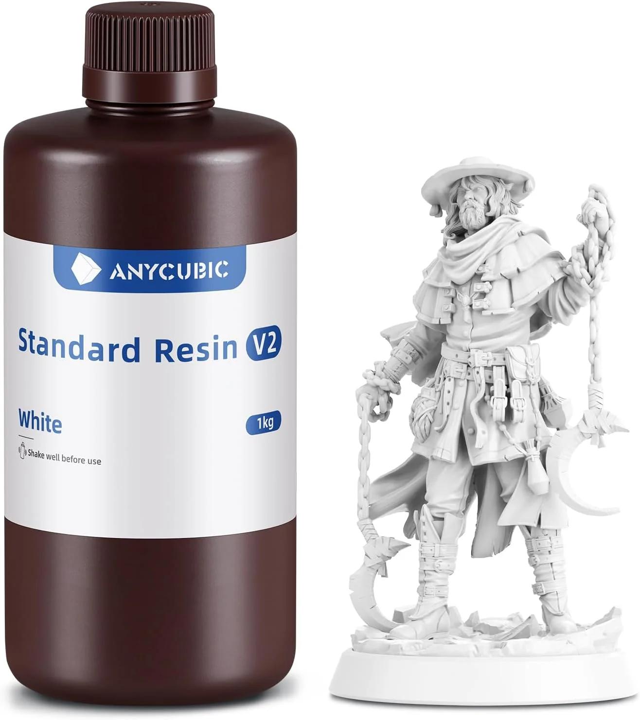 رزین پرینتر سه بعدی ANYCUBIC، رزین استاندارد 8k v2 ارتقا یافته، با استحکام و قدرت بهبود یافته، رزین پرینت سه بعدی با دقت بالا و بوی کم برای همه پرینترهای سه بعدی