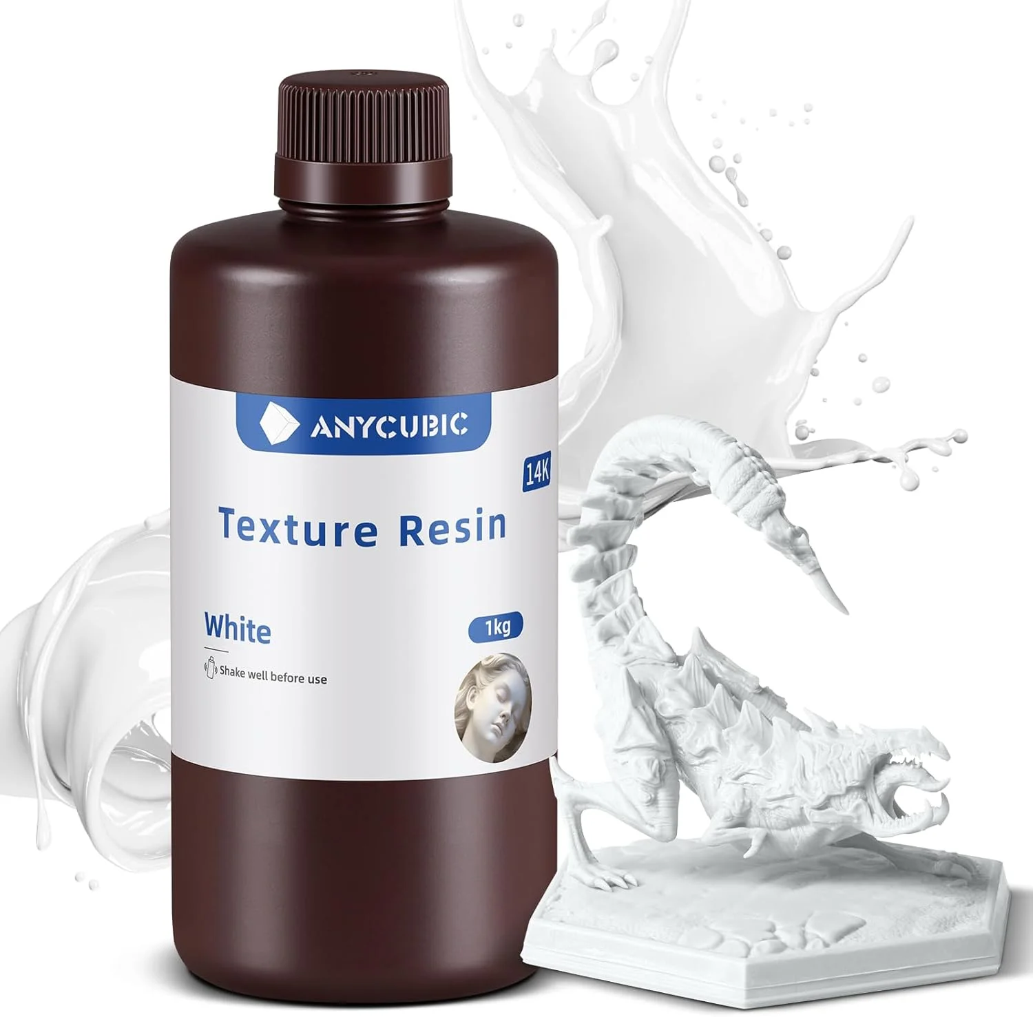 رزین پرینتر سه بعدی ANYCUBIC 14K، رزین با بافت و دقت فوق العاده، پرداخت مات مدل، کمترین بو، رزین چاپ سه بعدی با مقاومت بالا برای همه پرینترهای سه بعدی