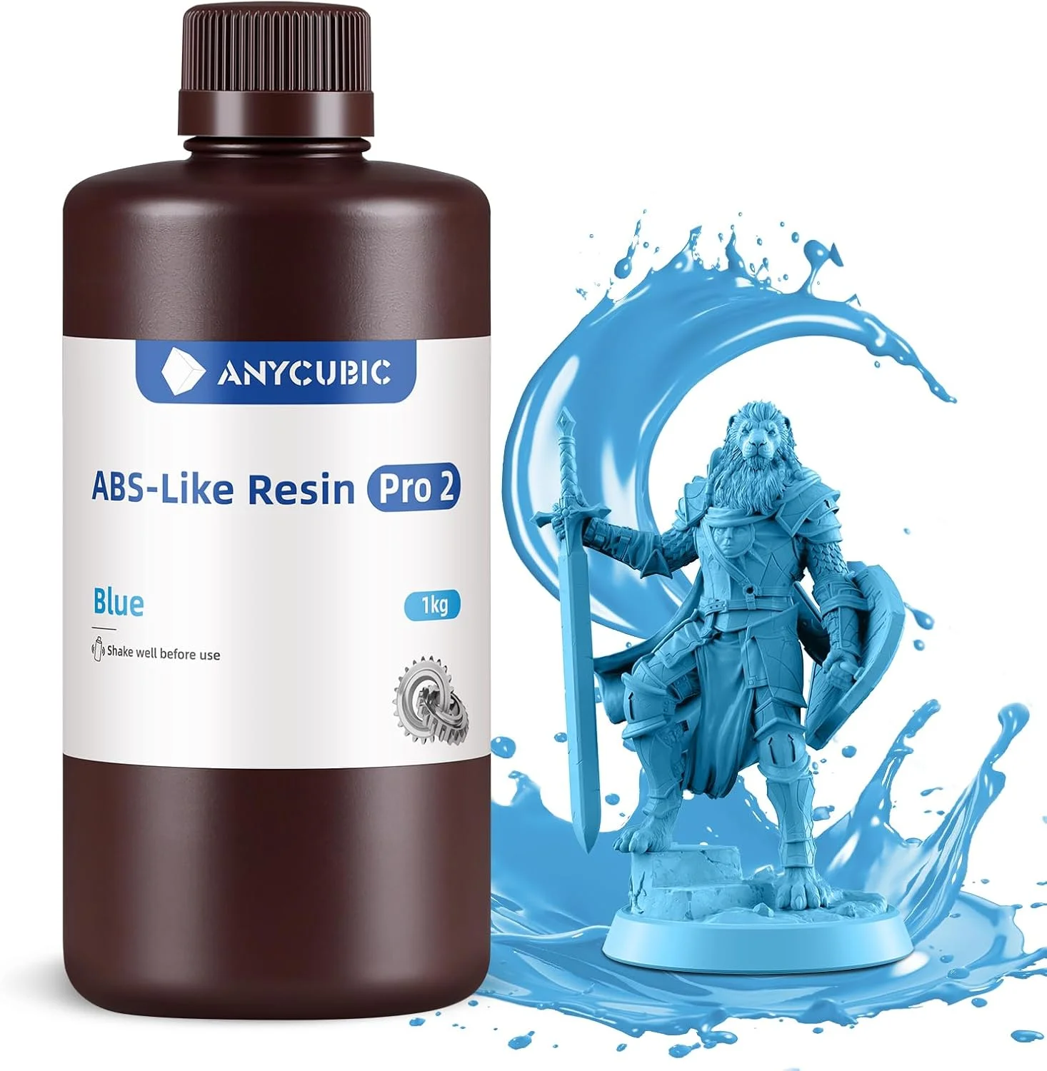 رزین ANYCUBIC ABS PRO 2، رزین پرینتر سه بعدی 8K ارتقا یافته با استحکام و چقرمگی بیشتر، دقت بالا، بوی کم، سازگاری گسترده برای همه پرینترهای سه بعدی