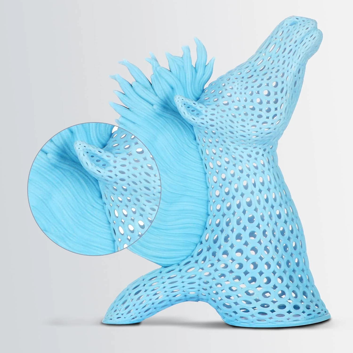 رزین پرینتر سه بعدی استاندارد ارتقا یافته ANYCUBIC، رزین پخت سریع UV با طول موج 405 نانومتر، فوتوپلیمر سریع و با دقت بالا برای پرینت سه بعدی LCD/DLP/SLA با قابلیت 8K (آبی فیروزه ای، 1000 گرم)