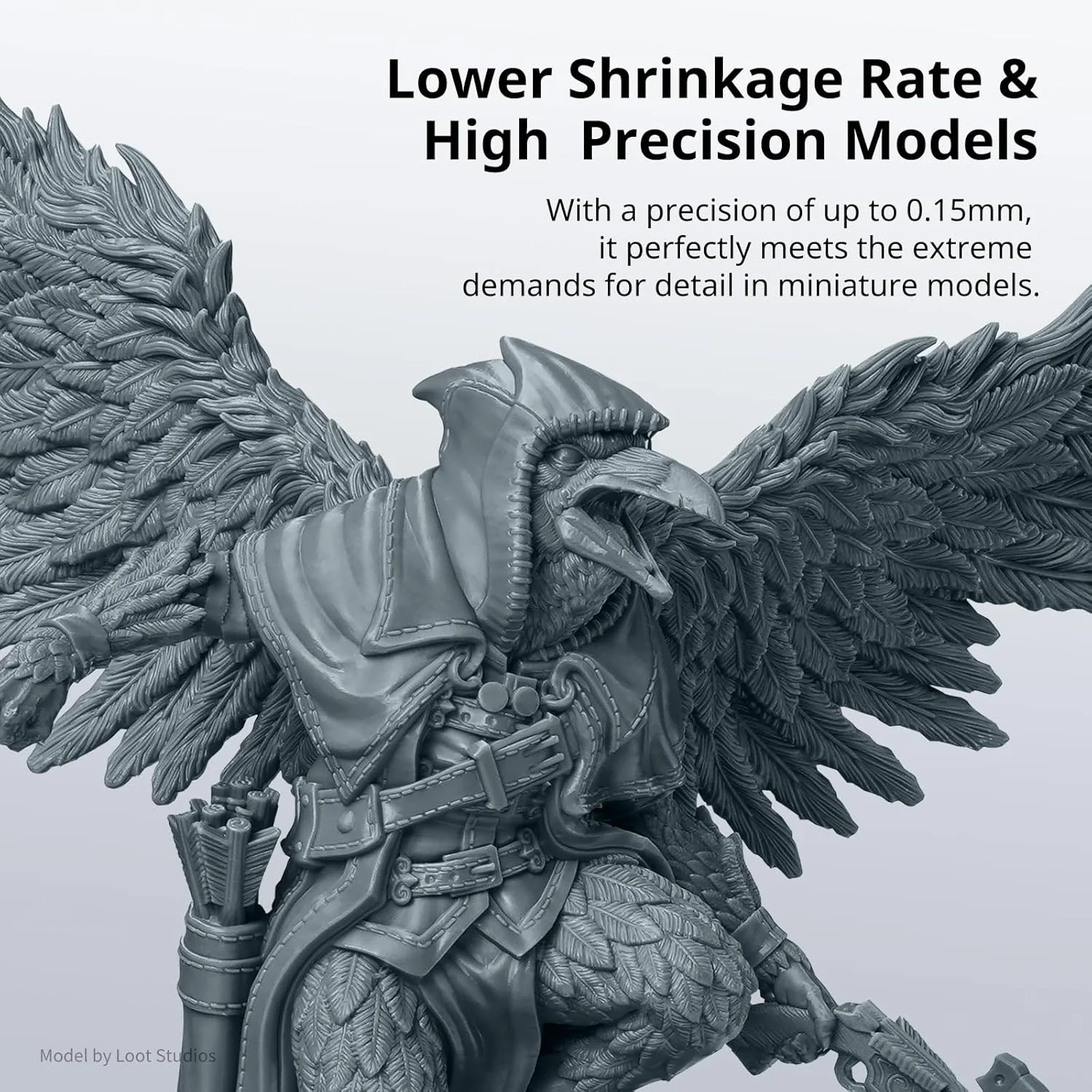 رزین پرینتر سه بعدی 8K قابل شستشو با آب ANYCUBIC، رزین 405 نانومتری با دقت بالا، رزین فوتوپلیمری با انقباض کم برای چاپگر سه بعدی رزینی LCD DLP