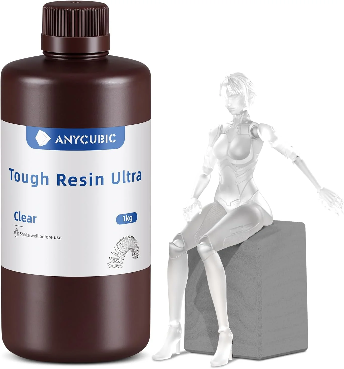 رزین فوق مقاوم ANYCUBIC، رزین پرینتر سه بعدی با مقاومت ضربه ای قوی و انعطاف پذیری بالا، مناسب برای استفاده مستقیم یا به عنوان افزودنی، سازگار با پرینت