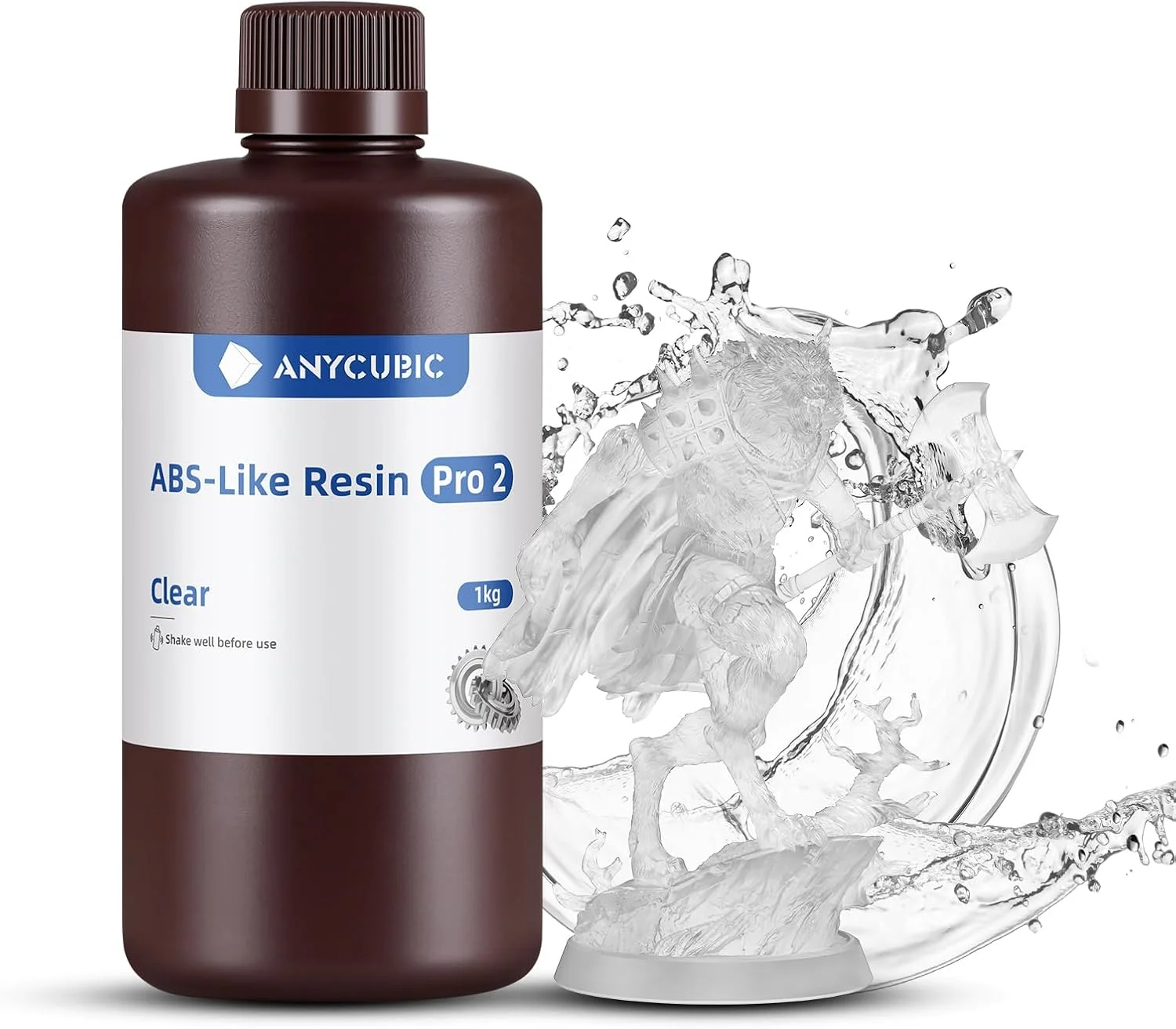 رزین پرینتر سه بعدی ANYCUBIC ABS pro 2، قوی تر و محکم تر، دقت بالا و ماندگاری طولانی، بوی کم، سازگاری گسترده برای همه پرینترهای سه بعدی رزینی LCD