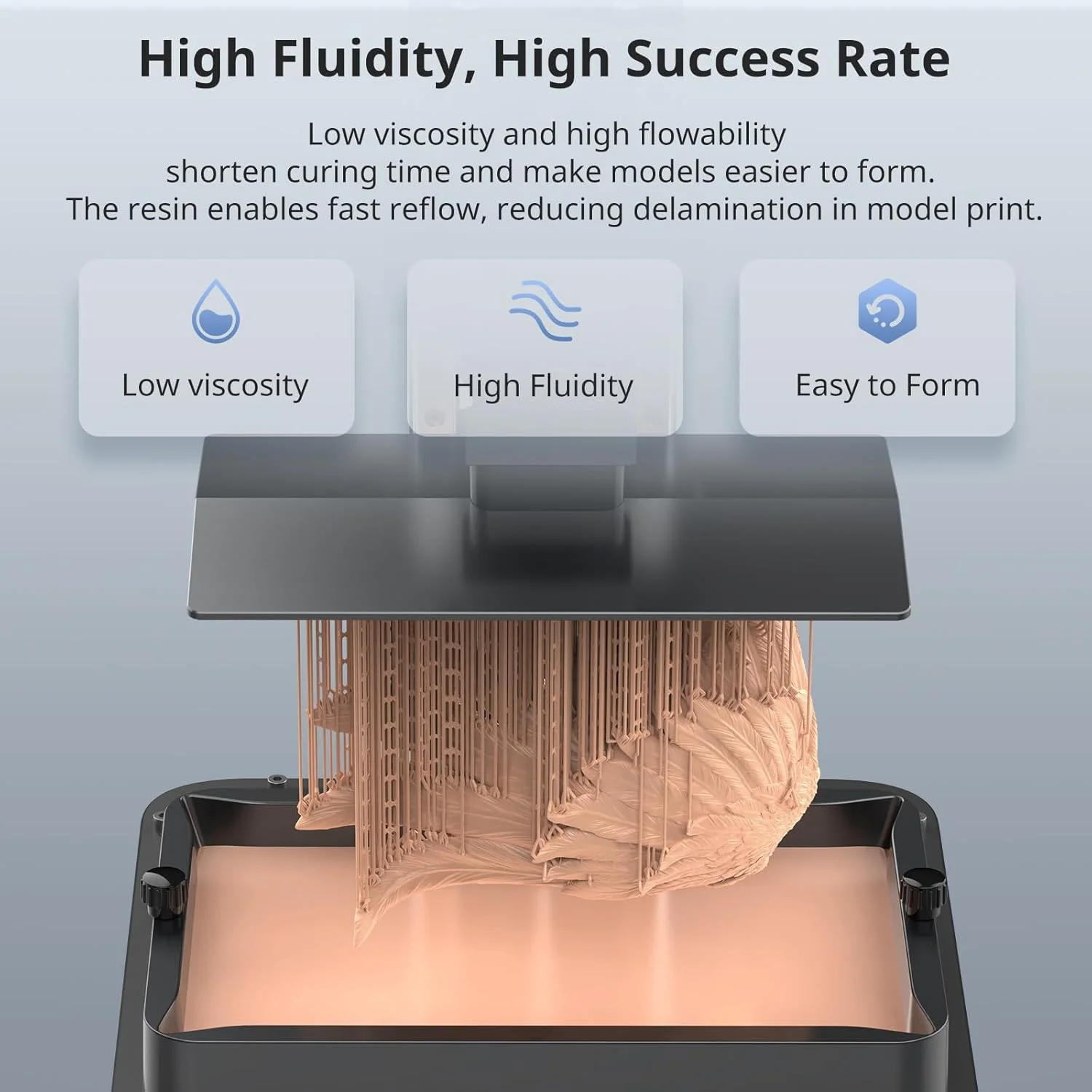 رزین پرینتر سه بعدی ANYCUBIC، رزین ABS pro 2 با استحکام و چقرمگی بالاتر، عملکرد بسیار برتر از رزین نوع ABS، بوی کم، سازگاری گسترده با همه پرینترهای سه بعدی رزینی (بژ، 1 کیلوگرم)