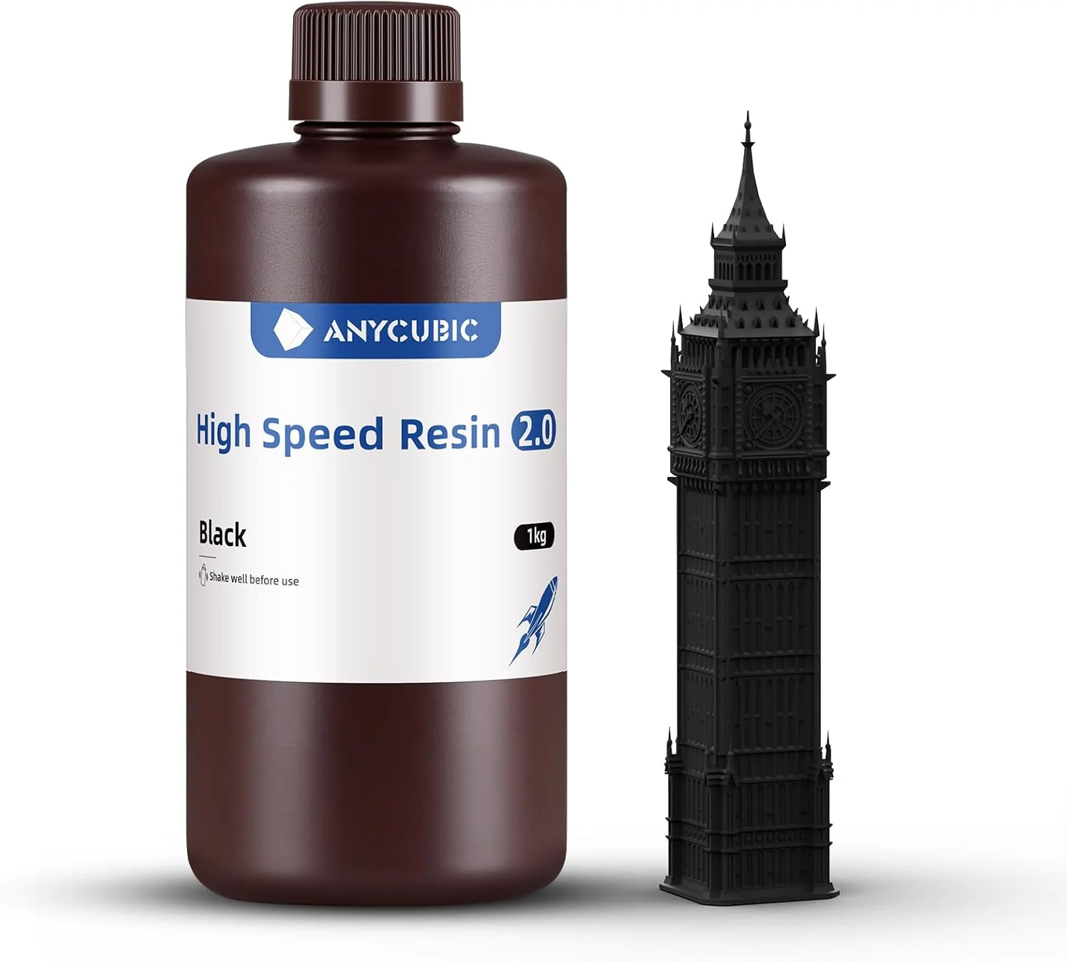 رزین پرینتر سه بعدی سرعت بالا ANYCUBIC 2.0، چاپ تا 3 برابر سریعتر، مخصوص سری Anycubic Photon Mono M5s/M7، به ویژه برای مدل های چاپ سه بعدی ظریف