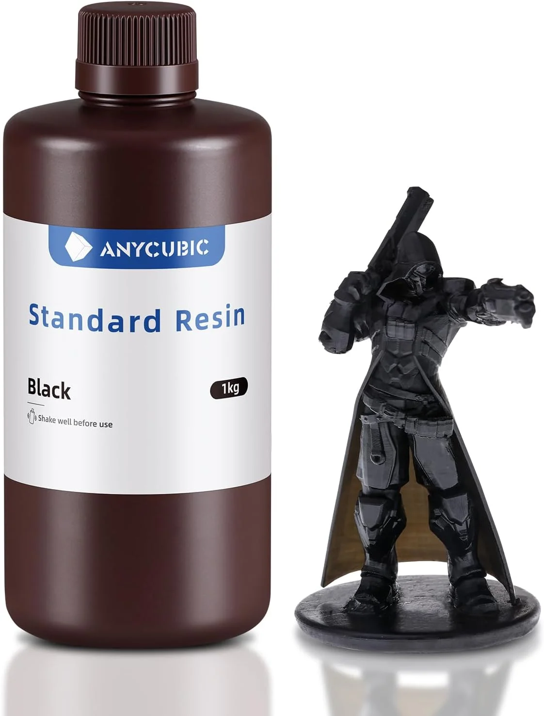 رزین پرینتر سه بعدی ANYCUBIC، رزین فوتوپلیمر UV با طول موج 405 نانومتر، پخت سریع و دقت بالا برای پرینت سه بعدی LCD، 1 کیلوگرم، مشکی