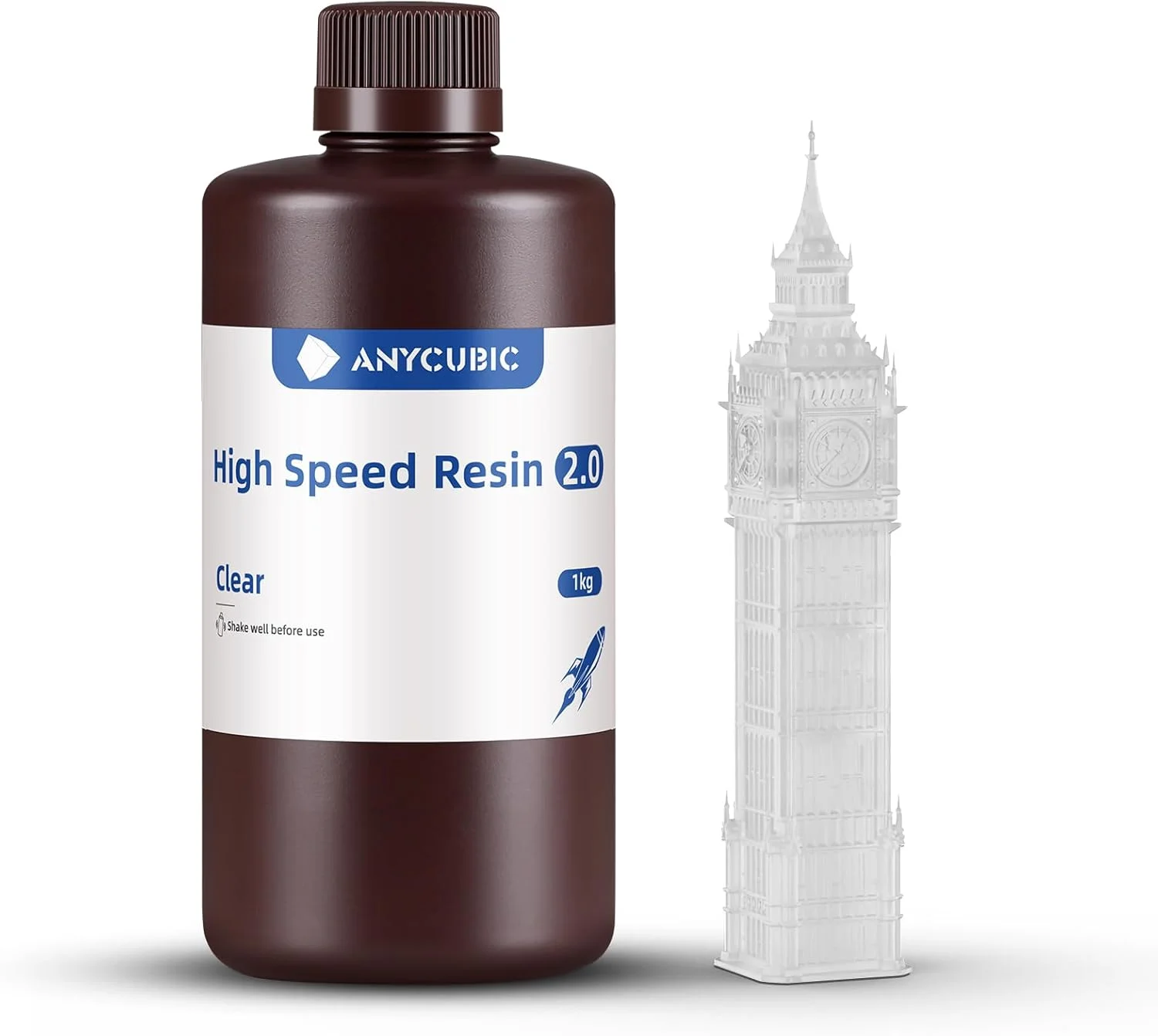 رزین پرینتر سه بعدی سرعت بالا ANYCUBIC 2.0، چاپ تا 3 برابر سریعتر، ویژه سری Anycubic Photon Mono M5s/M7، به ویژه برای مدل های پرینت سه بعدی ظریف