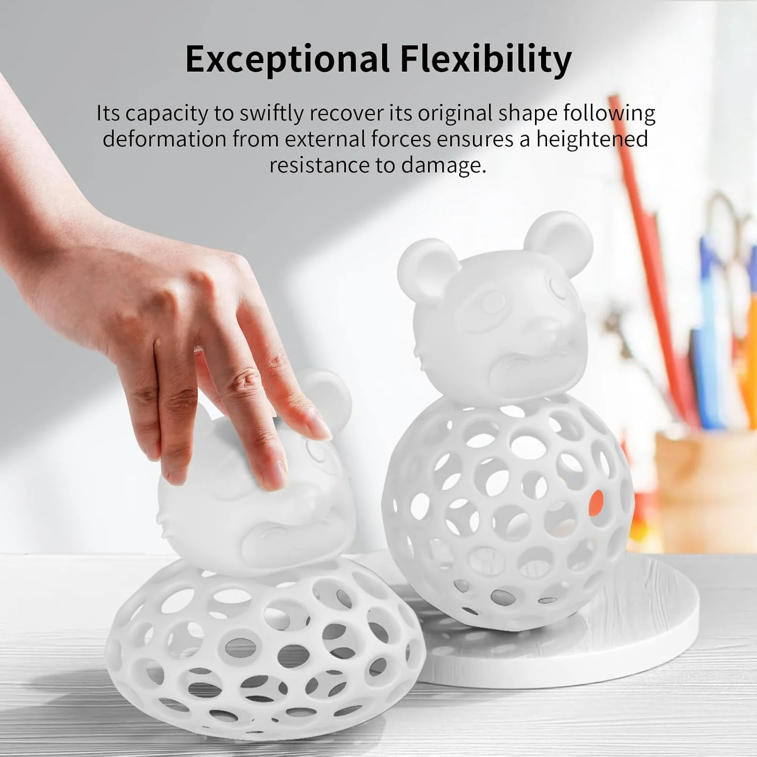 رزین فوق العاده سخت ANYCUBIC، رزین پرینتر سه بعدی با مقاومت ضربه ای قوی و انعطاف پذیری بالا، مناسب برای استفاده مستقیم یا به عنوان افزودنی، سازگار گسترده برای پرینترهای سه بعدی رزینی LCD (سفید، 1 کیلوگرم)