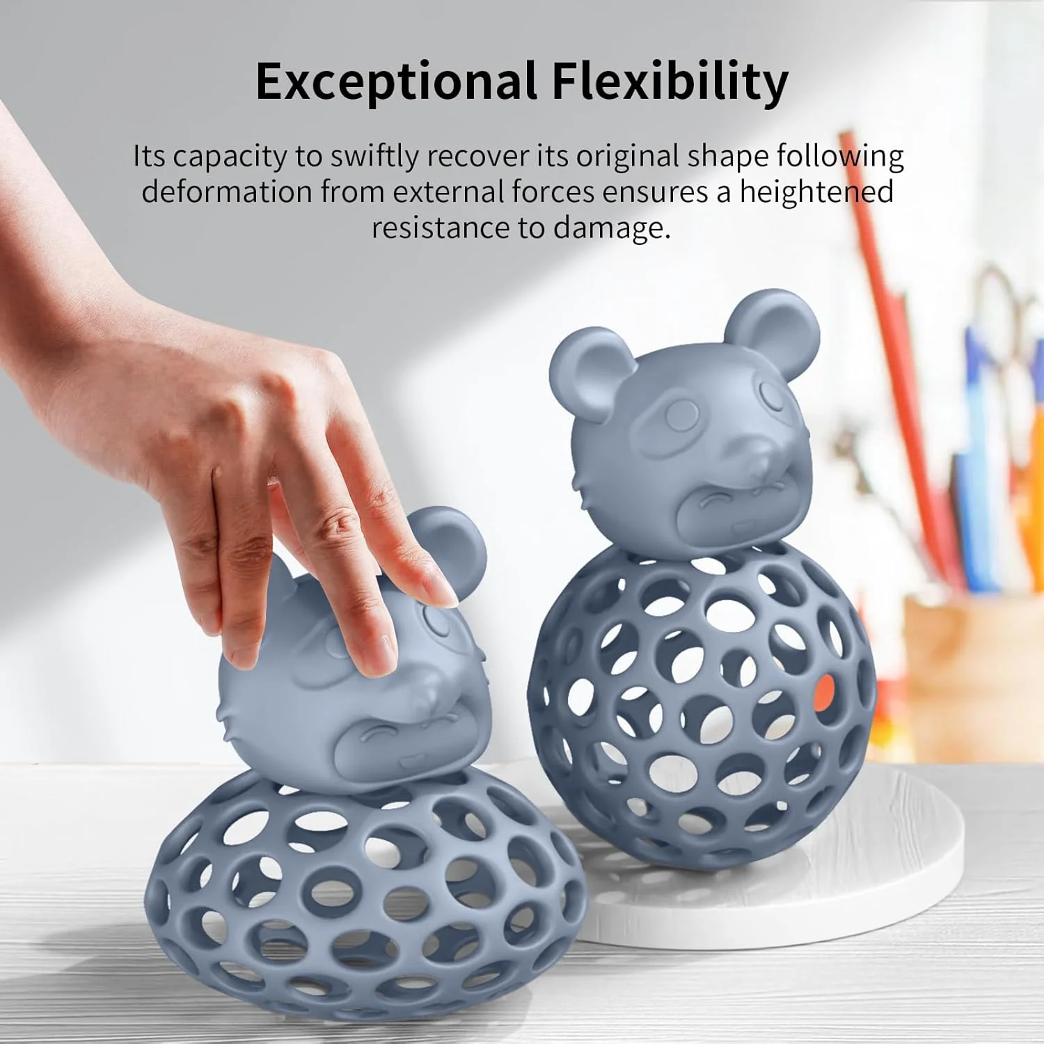 رزین فوق العاده سخت Anycubic، رزین پرینتر سه بعدی با مقاومت ضربه ای قوی، انعطاف پذیری بالا و بوی کم، سازگار با تمام پرینترهای سه بعدی رزینی LCD (1 کیلوگرم، خاکستری)