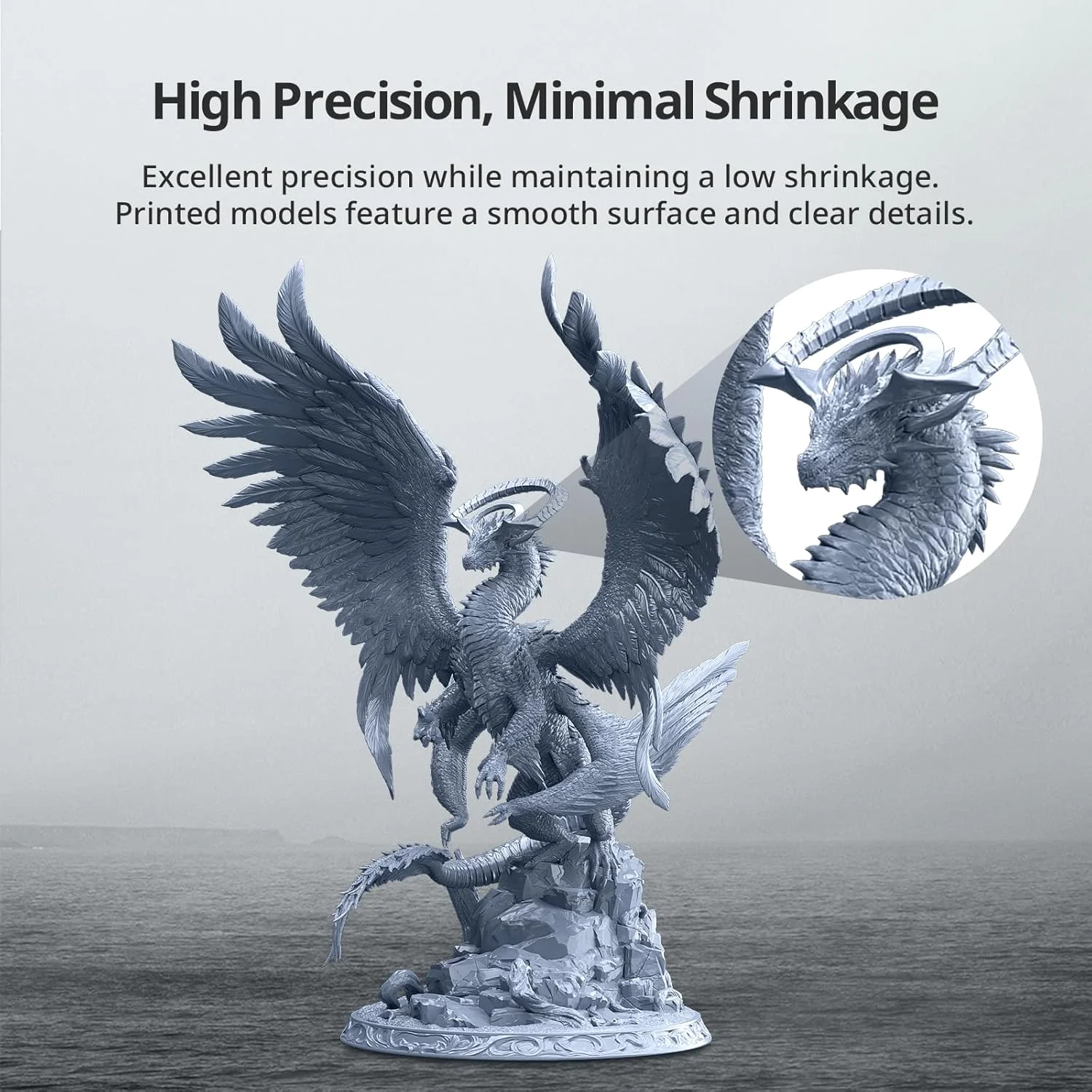 رزین سخت ANYCUBIC، رزین پرینتر سه بعدی با دقت و چقرمگی بالا، رزین سریع پخت 365-405 نانومتری برای چاپ سه بعدی 4K 8K LCD/DLP/SLA (خاکستری، 1 کیلوگرم) رزین سخت ANYCUBIC، رزین پرینتر سه بعدی با دقت و چقرمگی بالا، رزین سریع پخت 365-405 نانومتری برای چاپ سه بعدی 4K 8K LCD/DLP/SLA (خاکستری، 1 کیلوگرم)