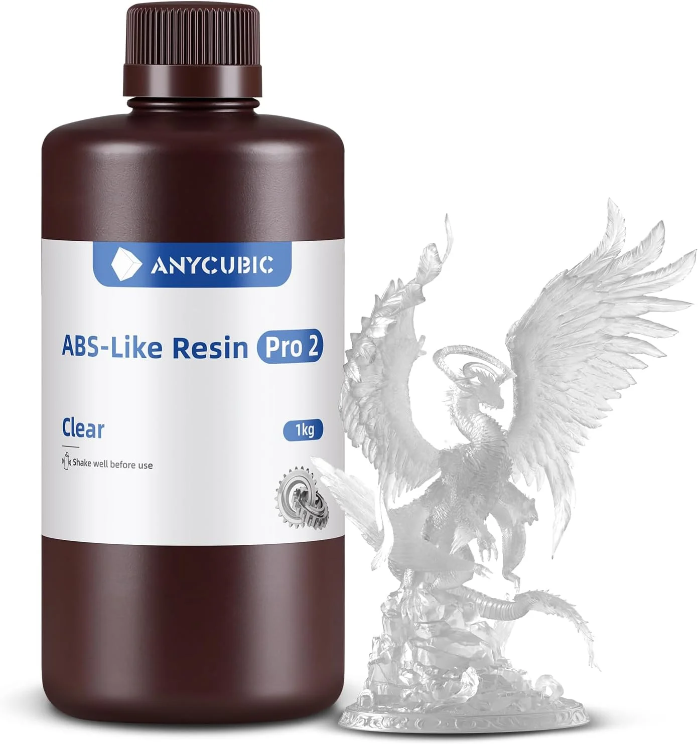 رزین پرینتر سه بعدی ANYCUBIC، رزین ABS Pro 2 مشابه با استحکام و چقرمگی بیشتر، عملکرد بسیار برتر از رزین ABS، بوی کم، سازگاری گسترده