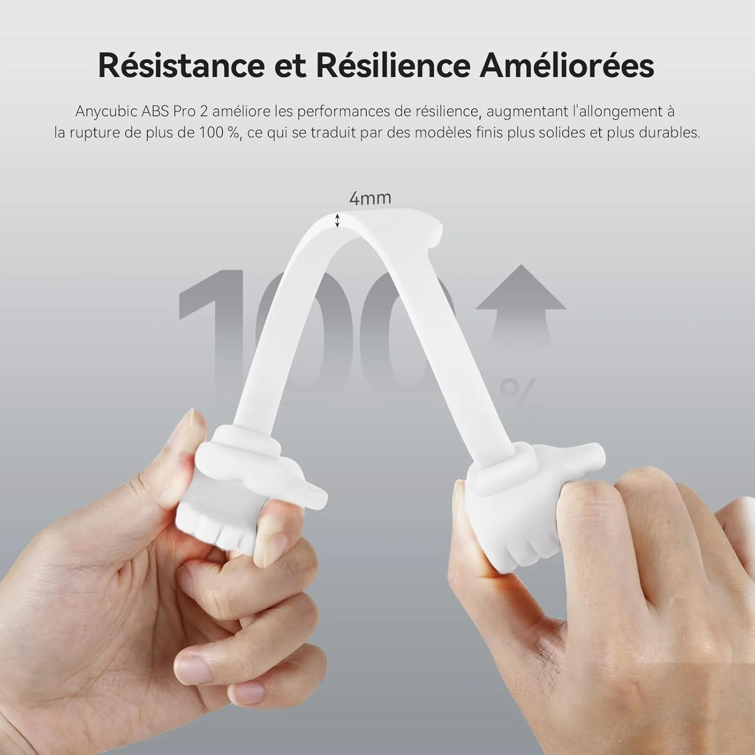 رزین پلاس ABS-Like انی کیوبیک، رزین برای پرینترهای سه بعدی با سختی و انعطاف پذیری فوق العاده، دوام طولانی، رزین UV با دقت بالا با طول موج 405 نانومتر برای پرینترهای سه بعدی با LCD/DLP/SLA با