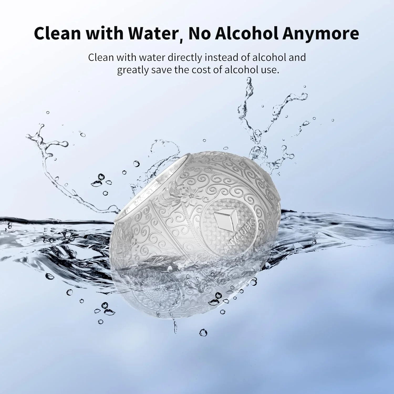 رزین پرینتر سه بعدی قابل شستشو با آب ANYCUBIC، رزین UV کیورینگ با دقت بالا 405 نانومتر، رزین فوتوپلیمری استاندارد با انقباض کم برای پرینت سه بعدی LCD DLP با قابلیت 8K (شفاف، 1000 گرم)