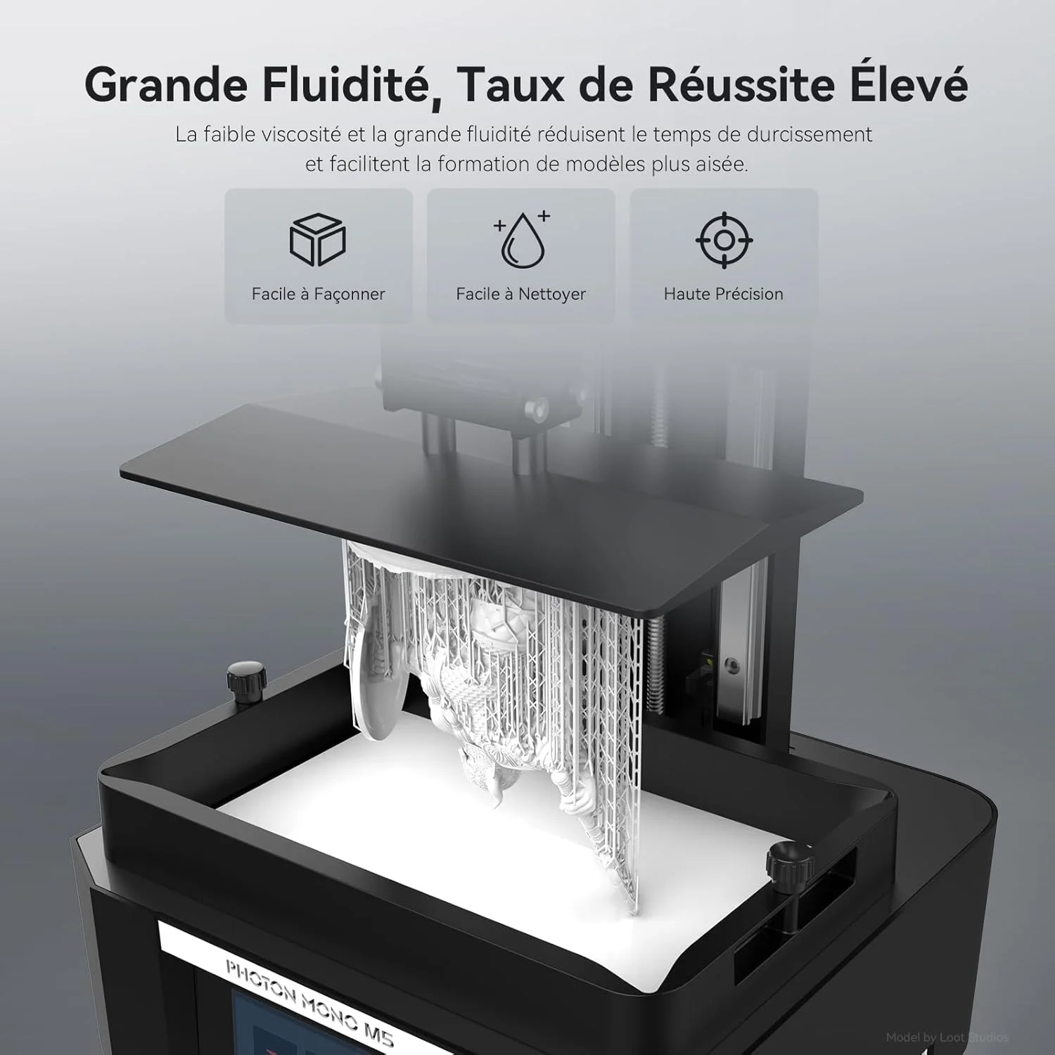 رزین پلاس ABS-Like انی کیوبیک، رزین برای پرینترهای سه بعدی با سختی و انعطاف پذیری فوق العاده، دوام طولانی، رزین UV با دقت بالا با طول موج 405 نانومتر برای پرینترهای سه بعدی با LCD/DLP/SLA با