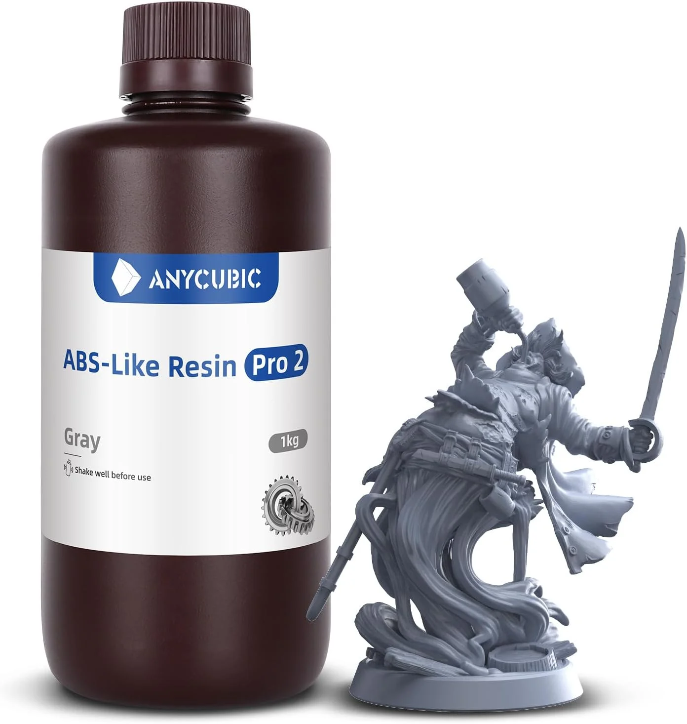 رزین پرینتر سه بعدی ANYCUBIC، رزین مشابه ABS Pro 2 با استحکام و قدرت بیشتر، عملکردی بسیار بهتر از رزین های مشابه ABS، بوی کم، سازگاری گسترده برای