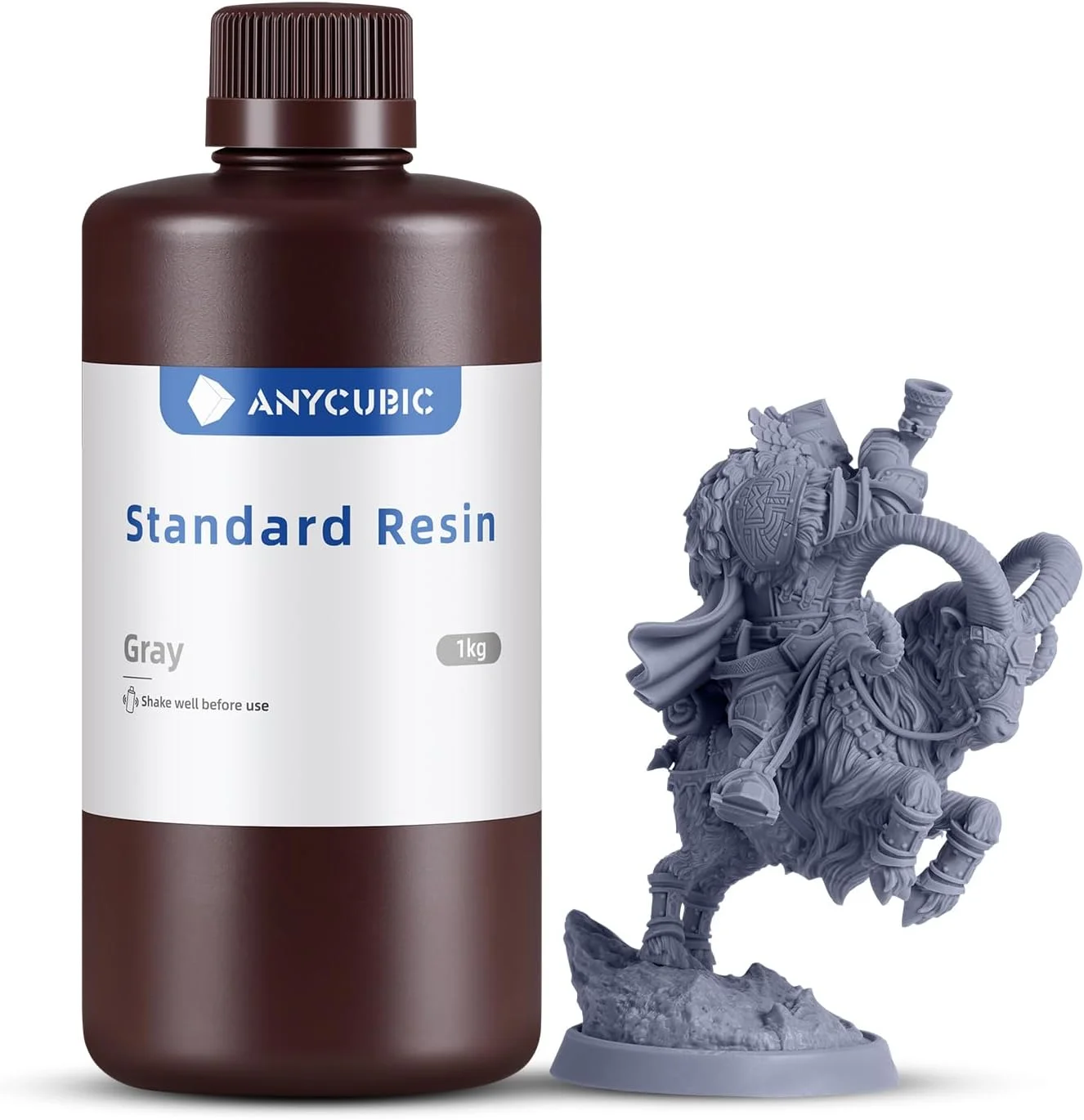 رزین سریع ANYCUBIC LCD UV 405nm برای پرینتر سه بعدی - 500ml/ 500g - بطری خاکستری رندوم 1 لیتری POT061