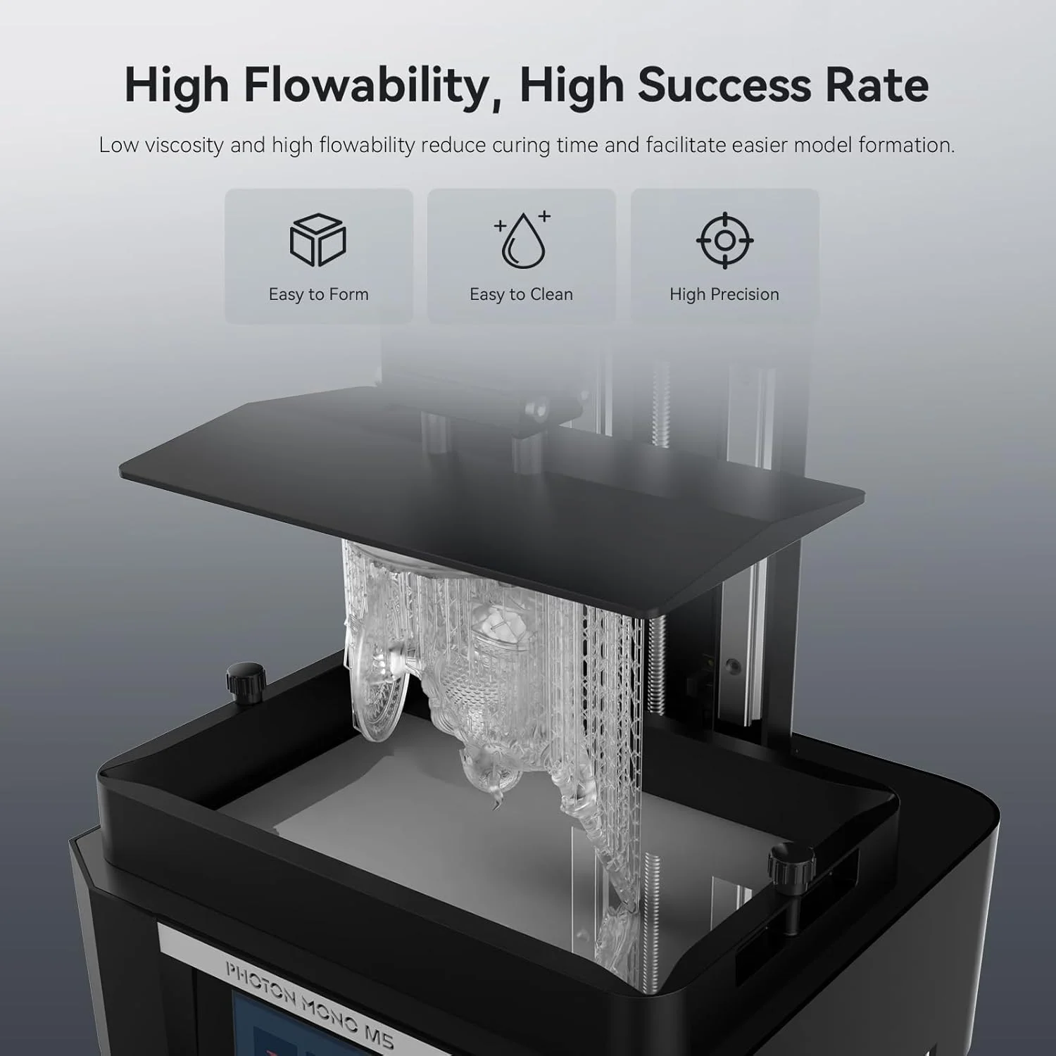 رزین ANYCUBIC شبیه ABS Pro 2، رزین پرینتر سه بعدی با استحکام و قدرت بهبود یافته، دقت بالا و حداقل انقباض، سازگاری گسترده برای همه پرینترهای سه بعدی از
