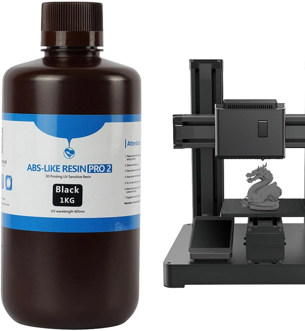 رزین فوتو حساس سخت و قابل حمل 1000 گرمی - رزین فوتوپلیمر UV-Curing، رزین پرینتر با بوی کم، مایع پرینت سه بعدی برای شخصیت های بازی تخته ای